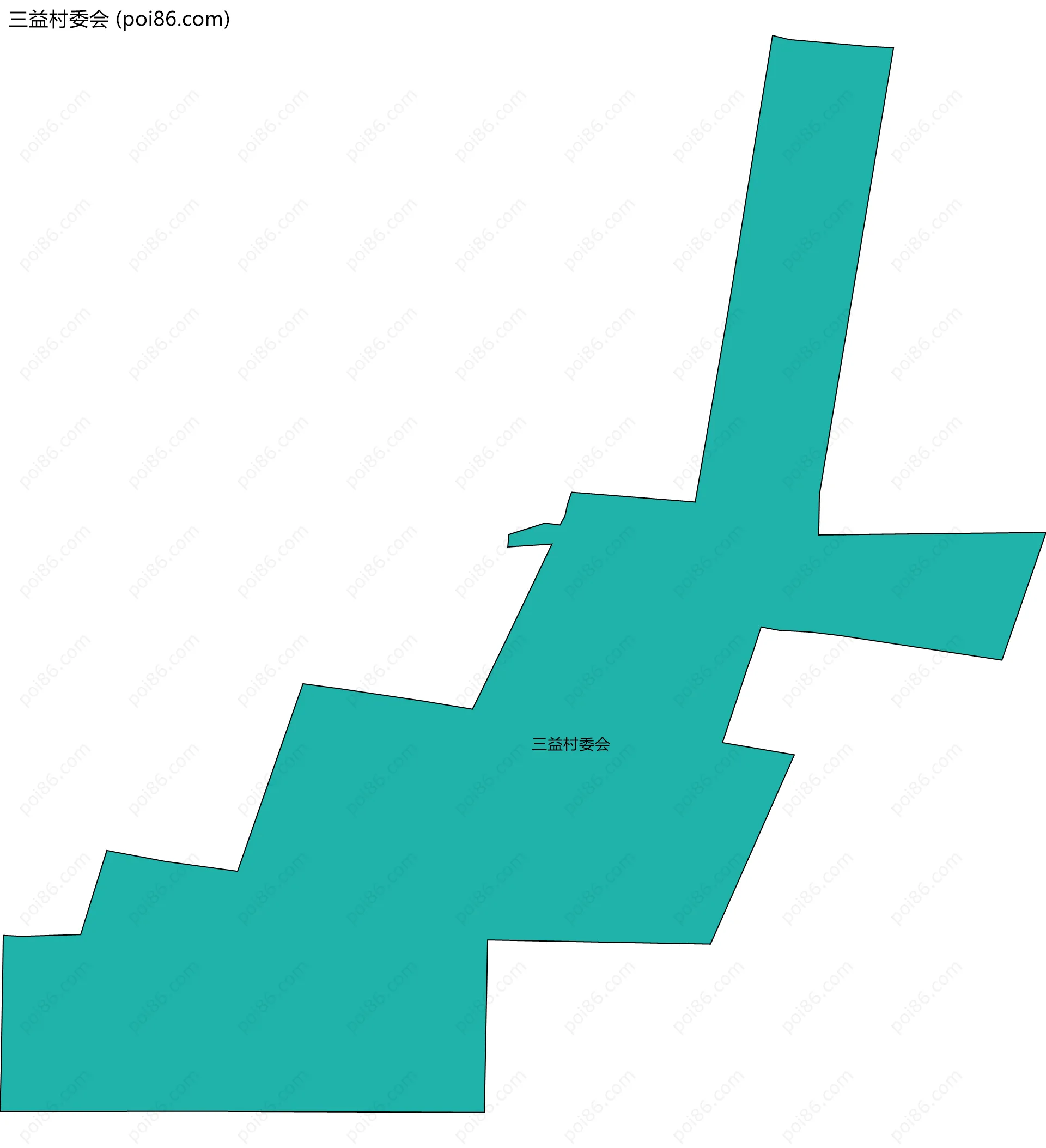 三益村委会边界地图