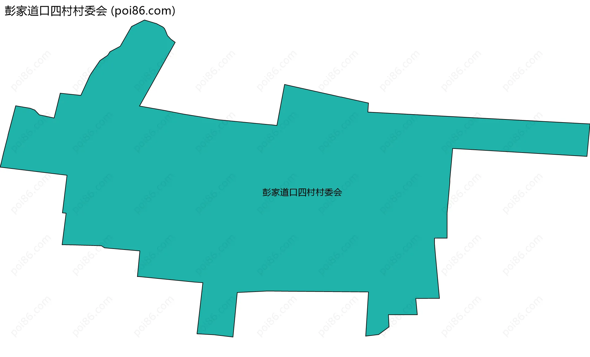 彭家道口四村村委会边界地图