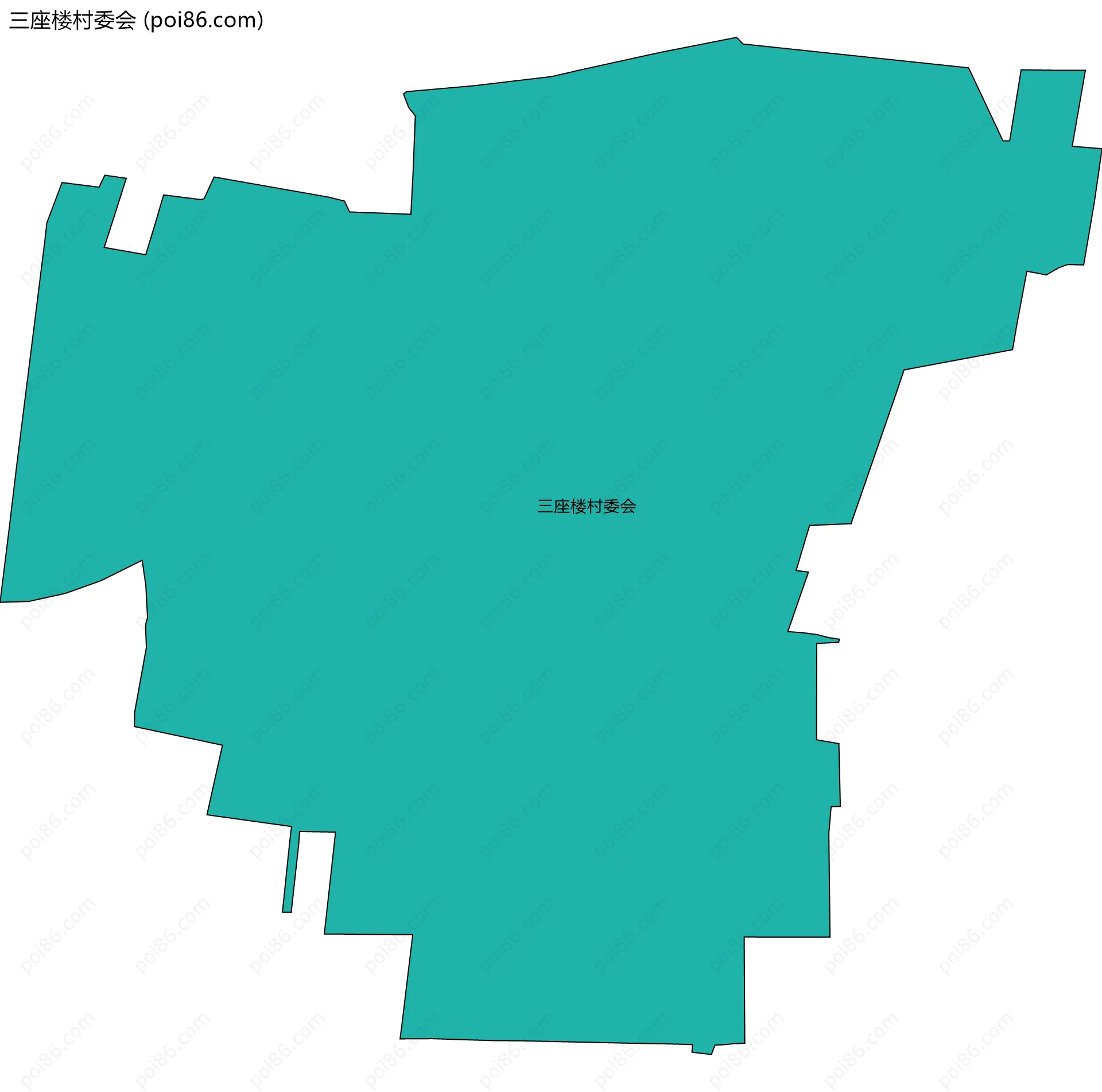 三座楼村委会边界地图