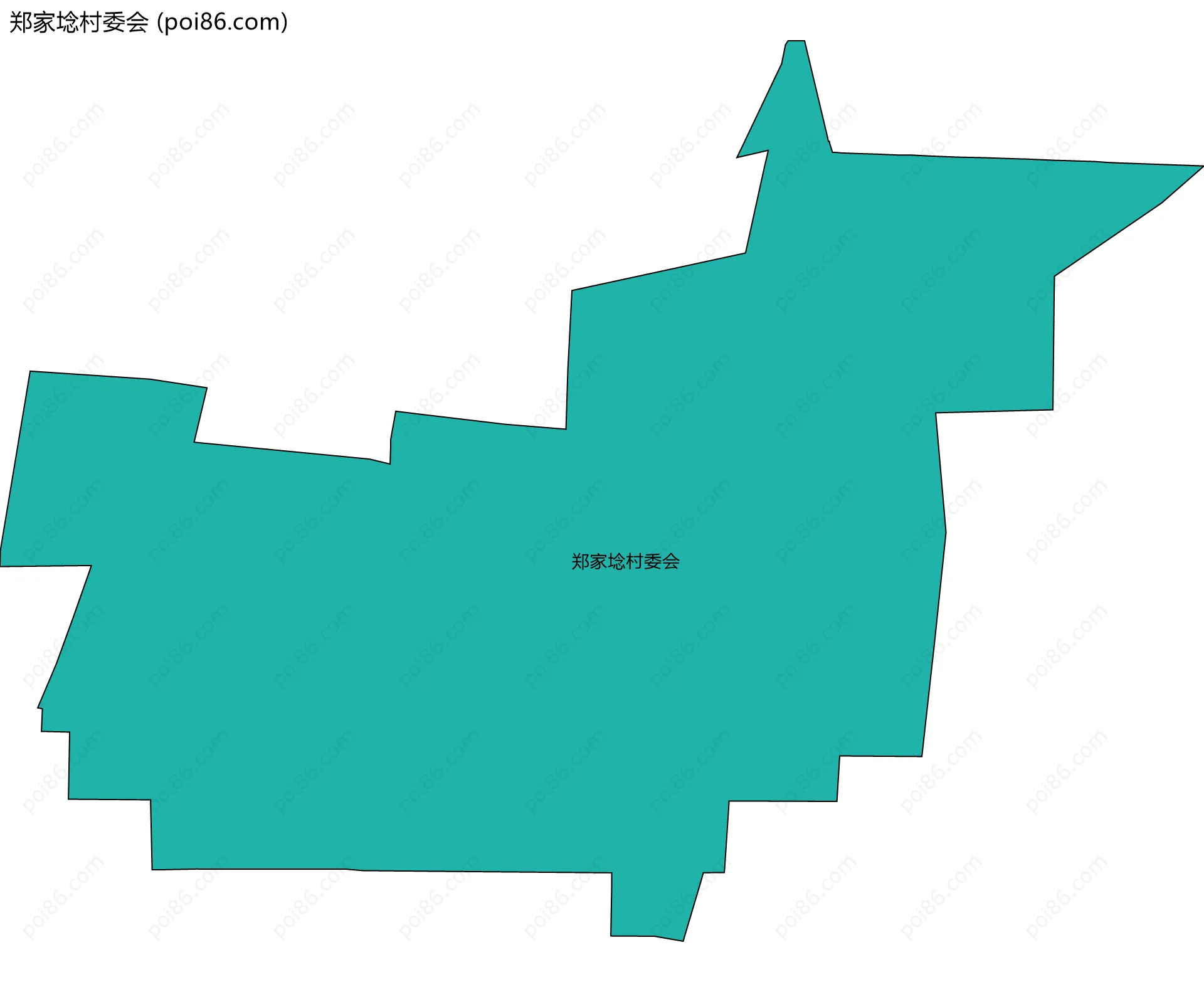 郑家埝村委会边界地图