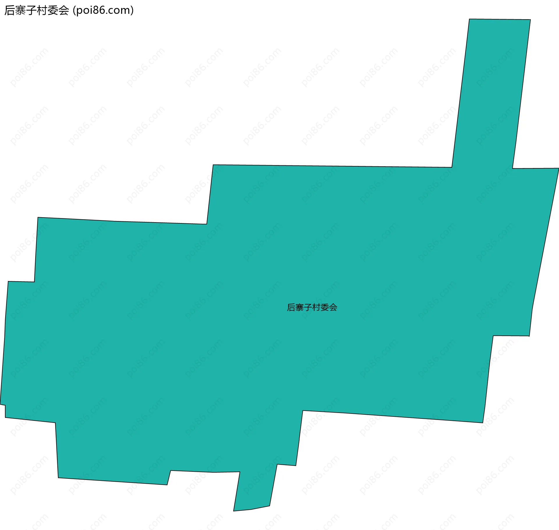 后寨子村委会边界地图