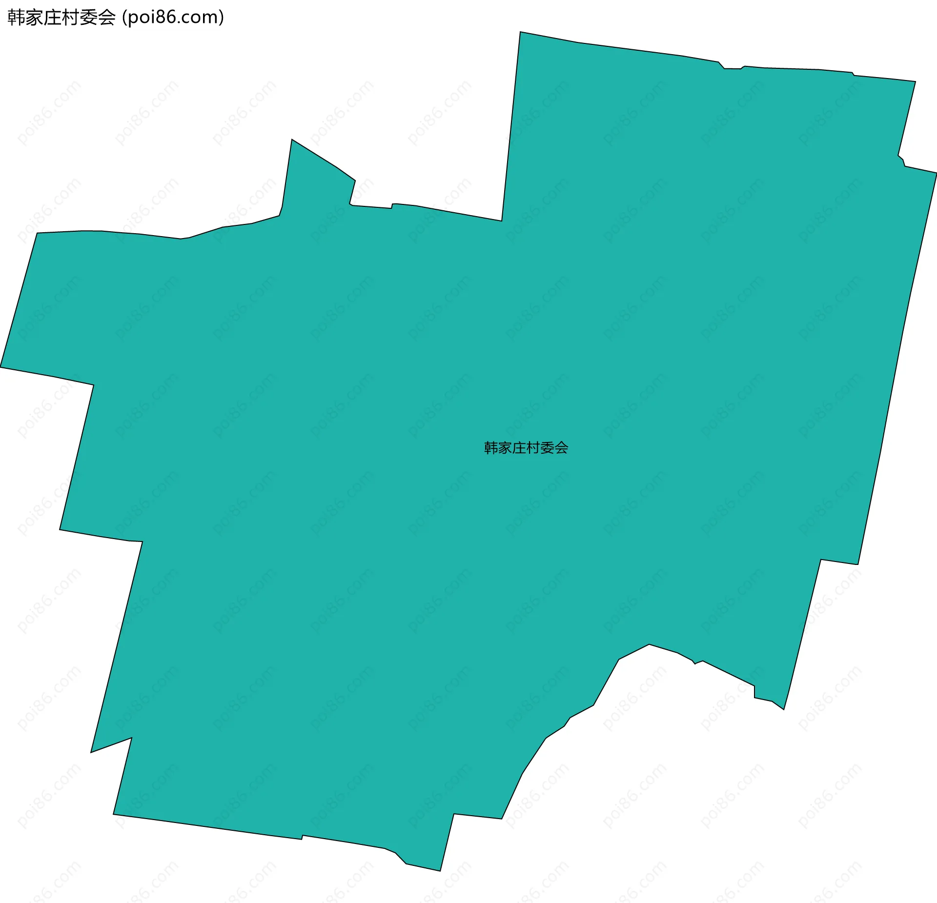 韩家庄村委会边界地图