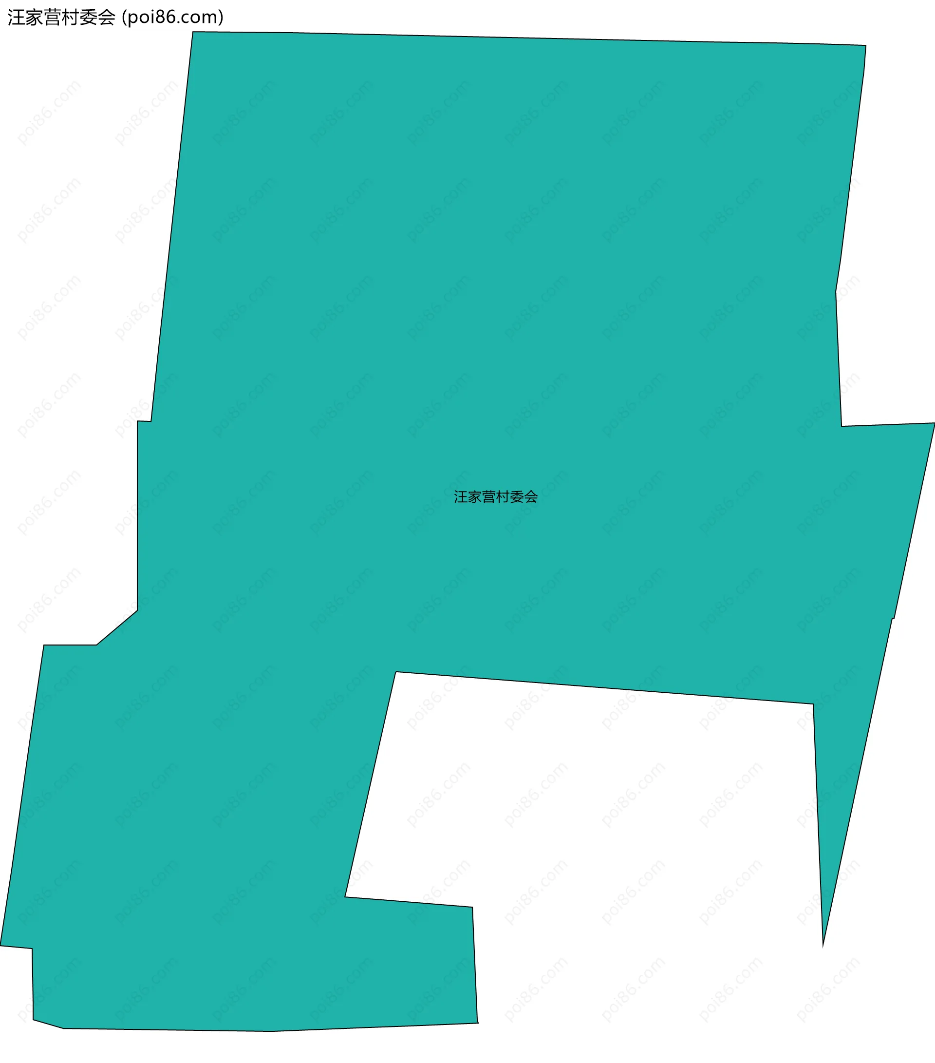汪家营村委会边界地图