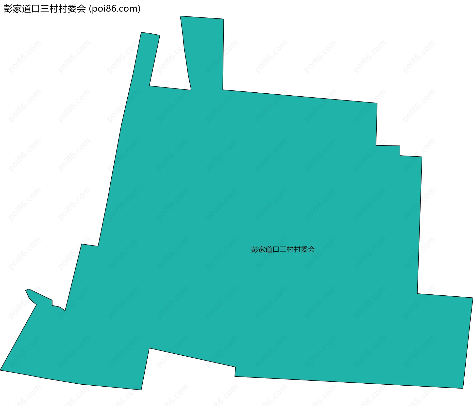 彭家道口三村村委会边界地图
