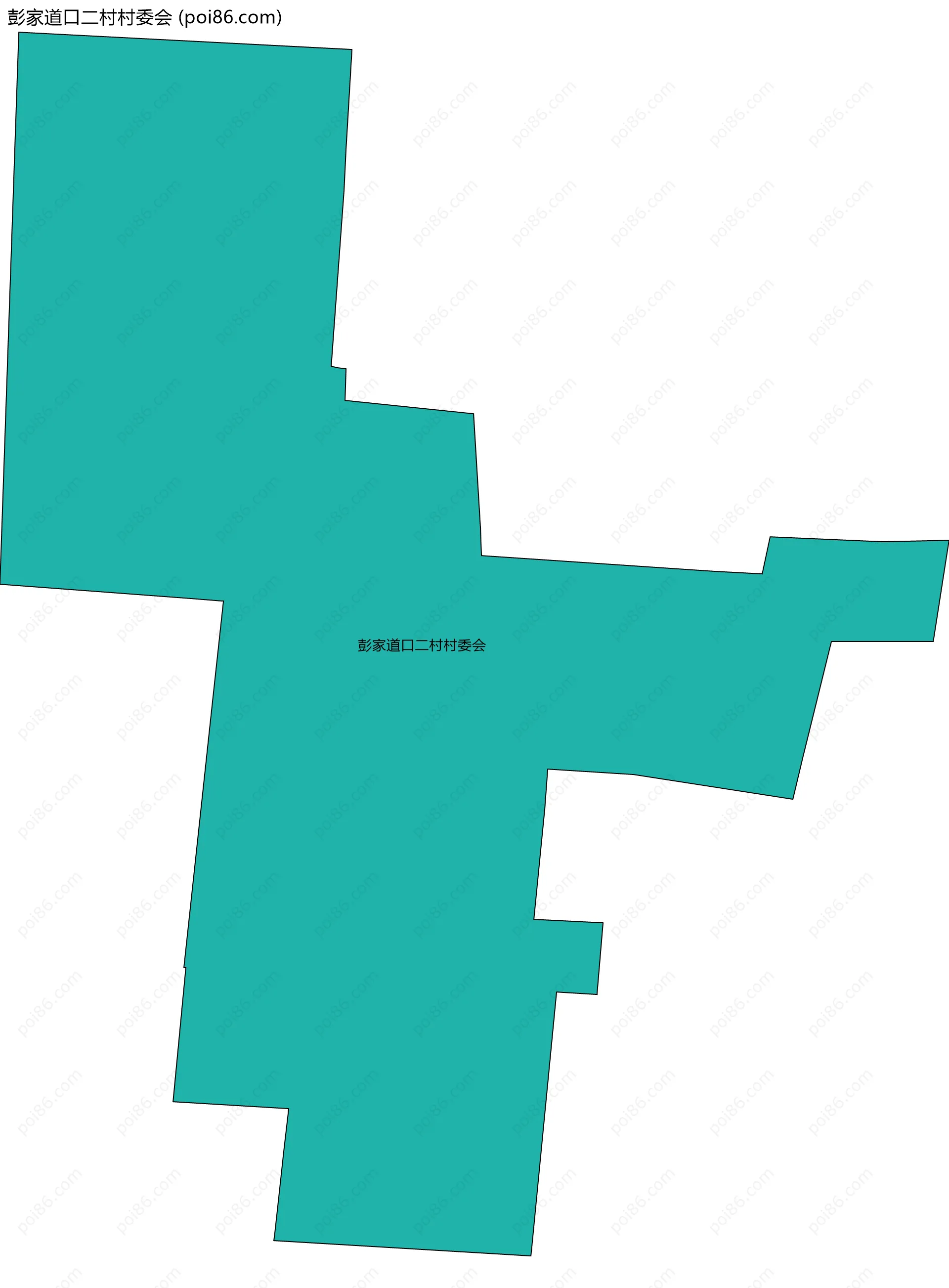 彭家道口二村村委会边界地图