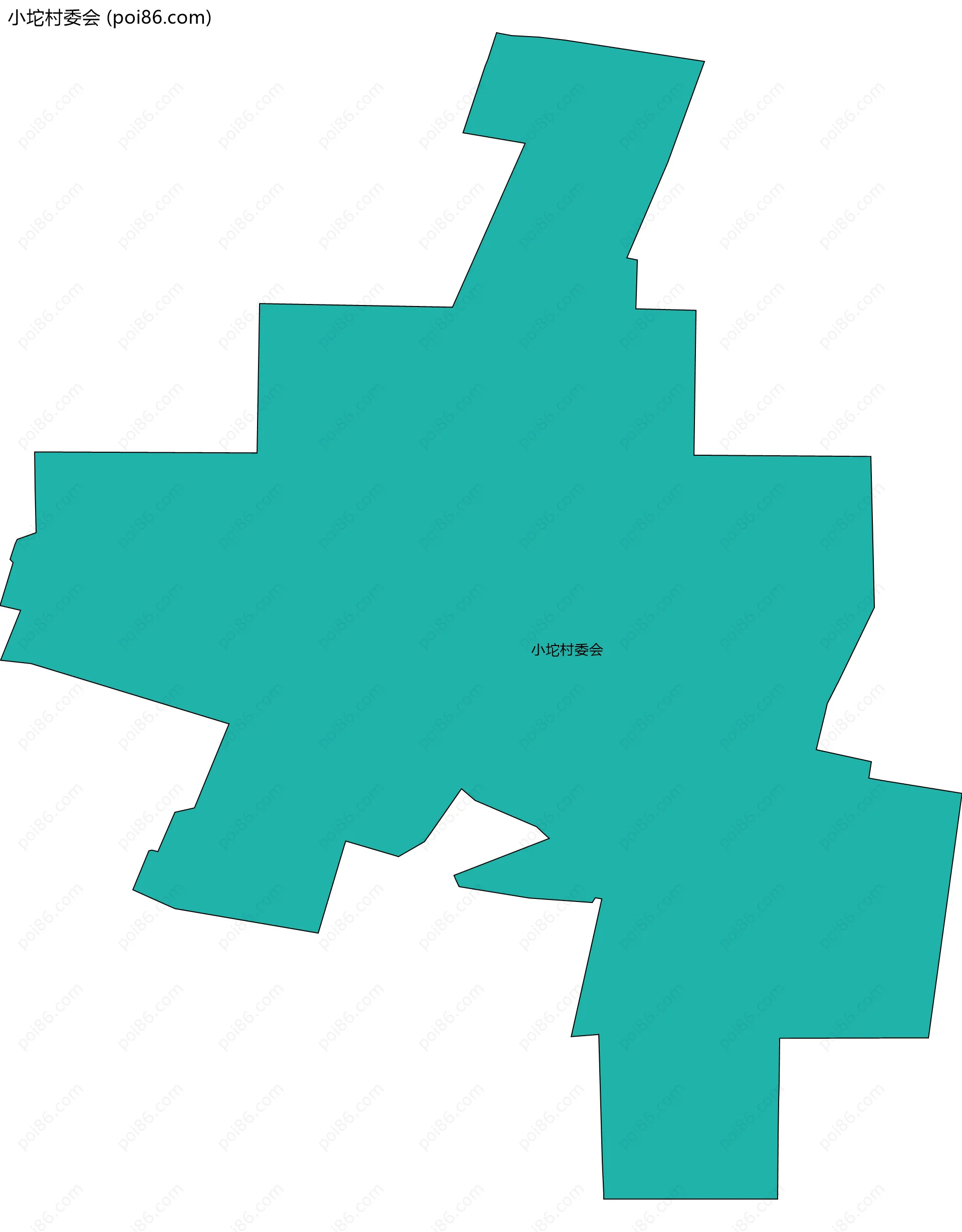 小坨村委会边界地图