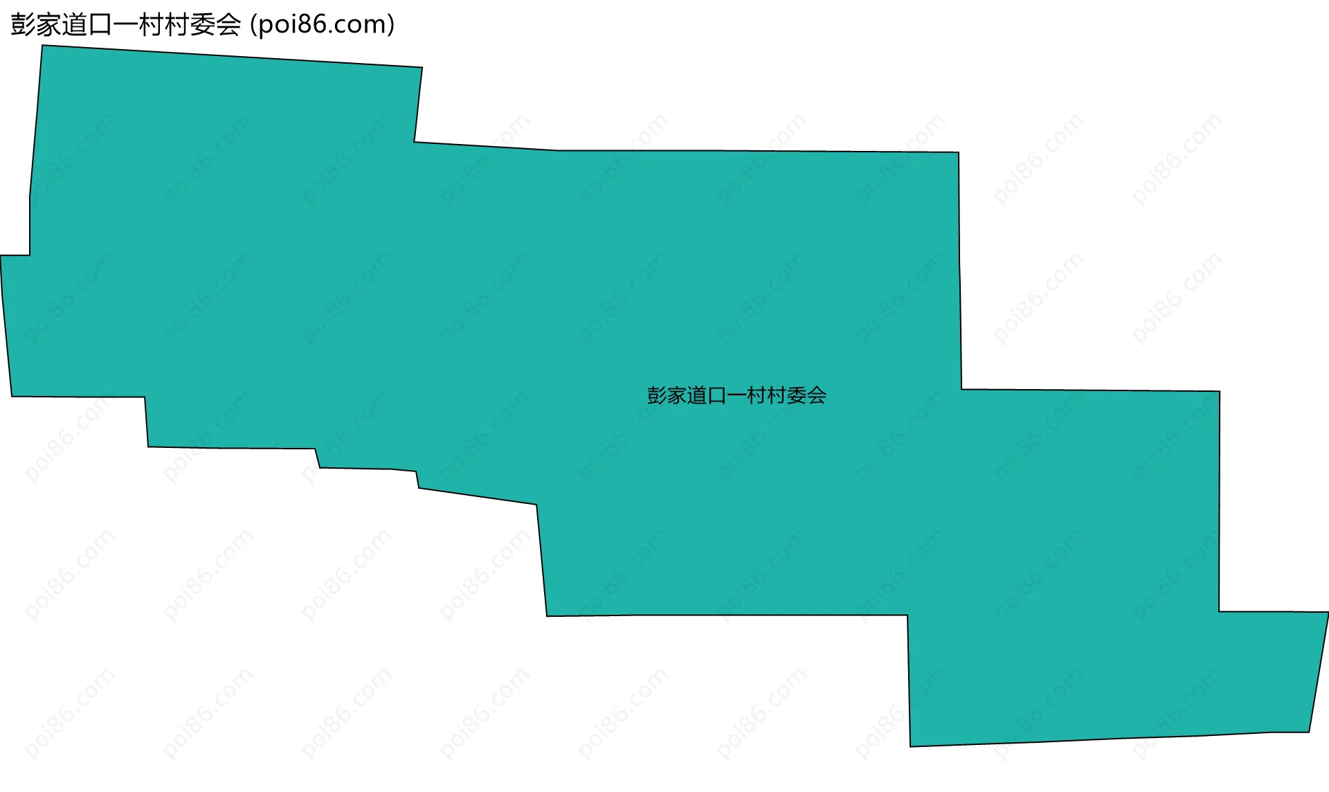 彭家道口一村村委会边界地图
