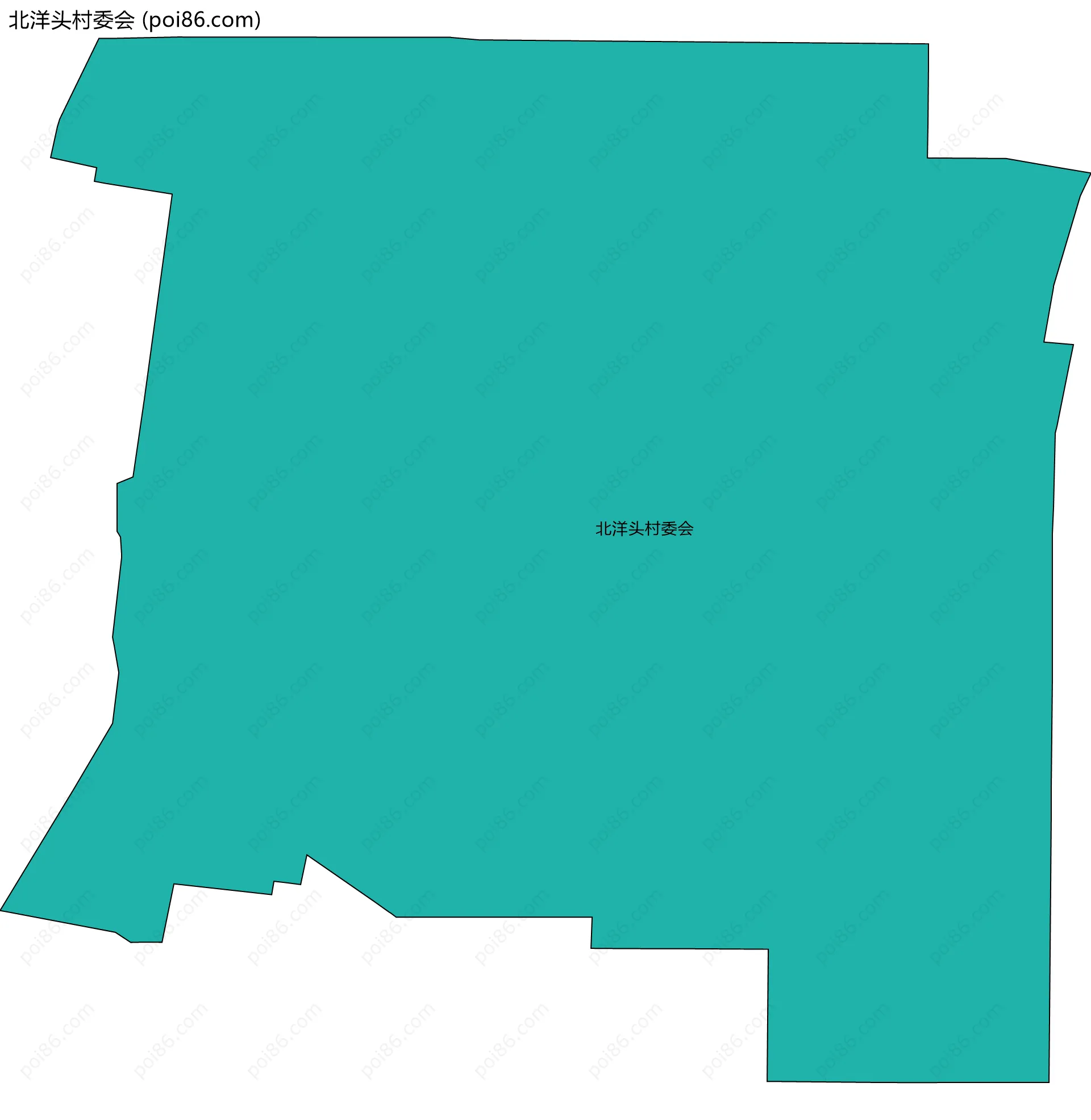 北洋头村委会边界地图