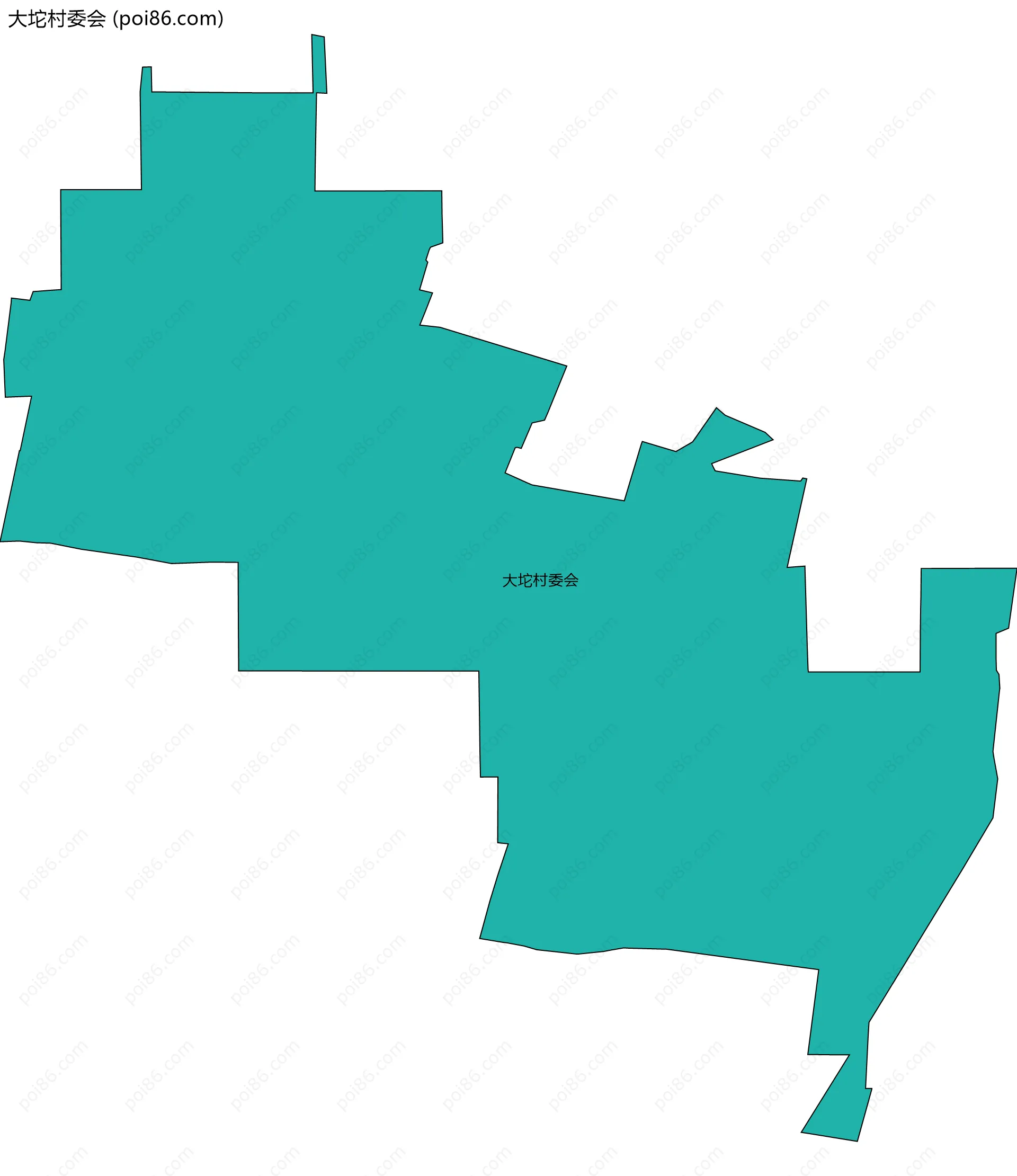 大坨村委会边界地图