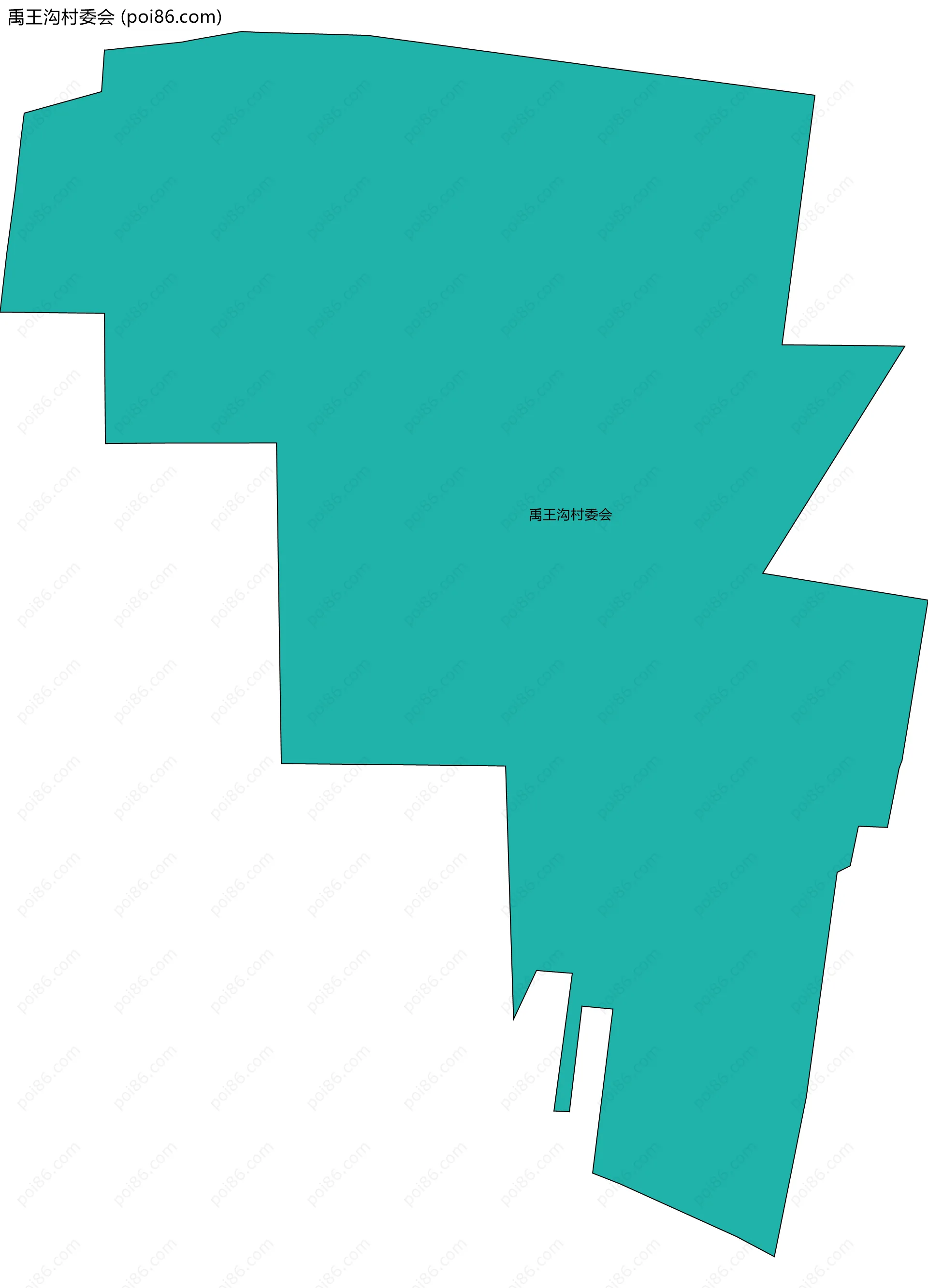 禹王沟村委会边界地图