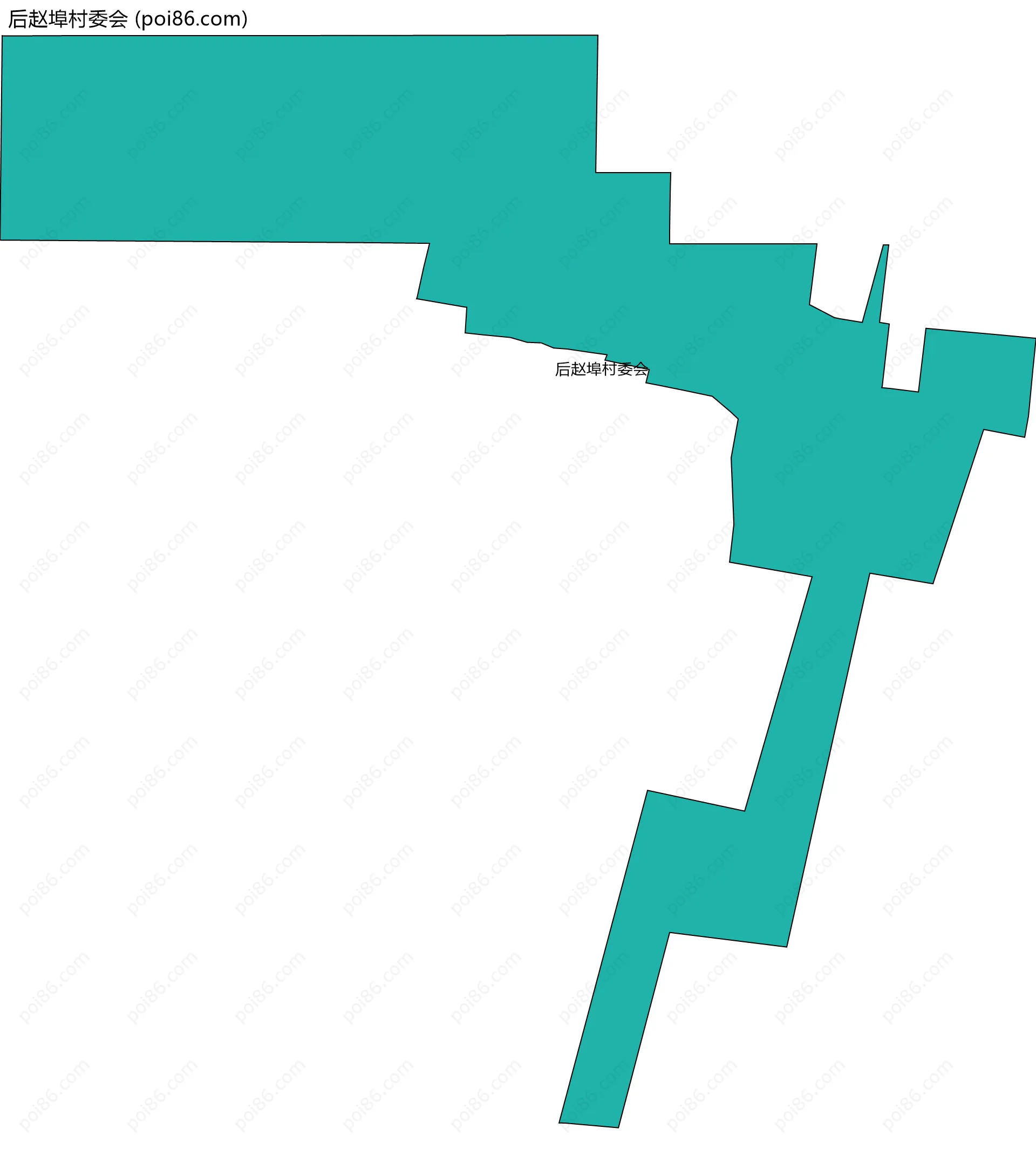 后赵埠村委会边界地图