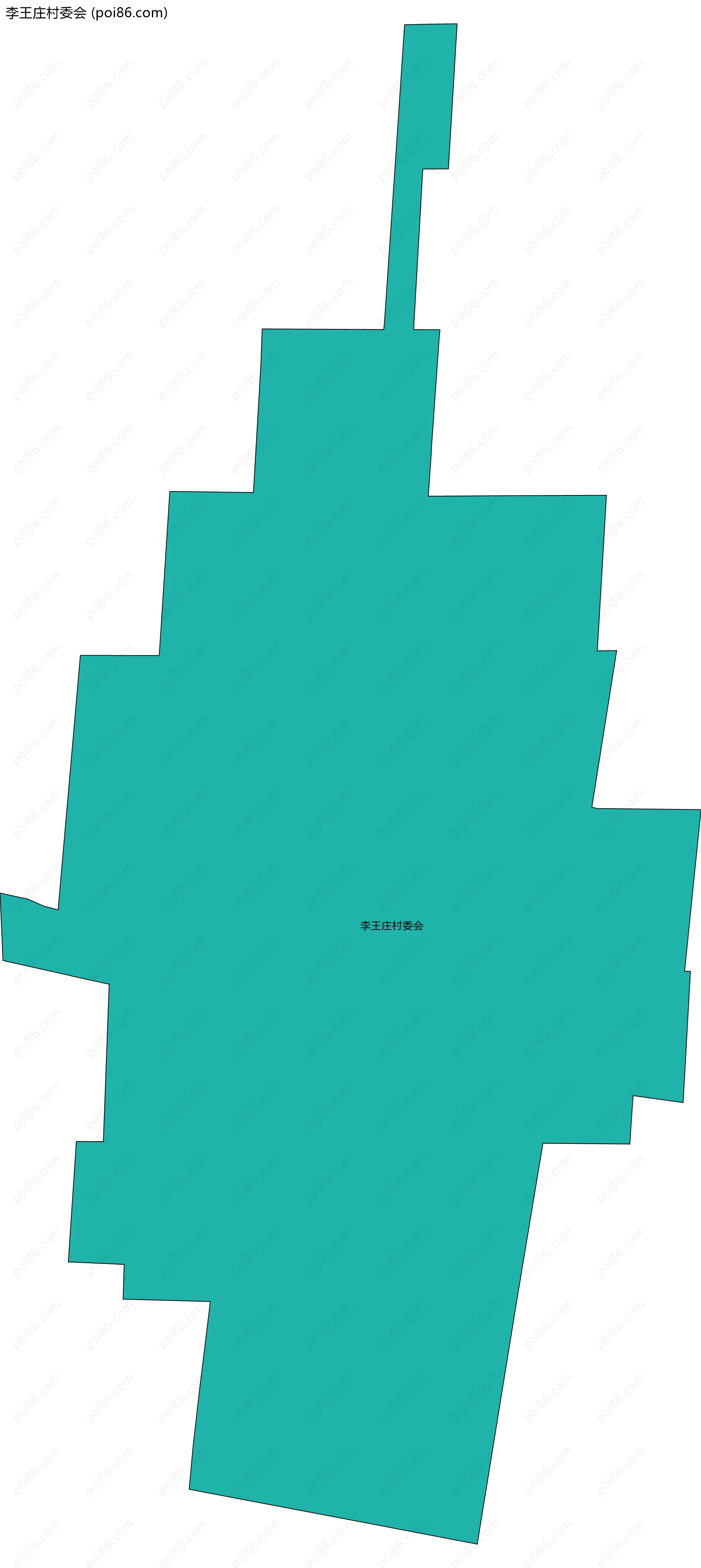 李王庄村委会边界地图