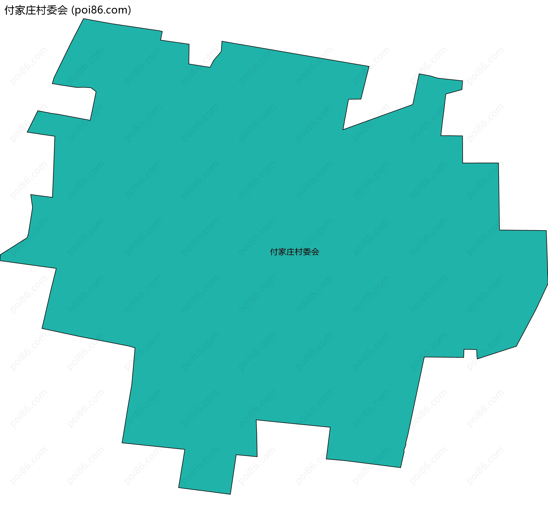 付家庄村委会边界地图