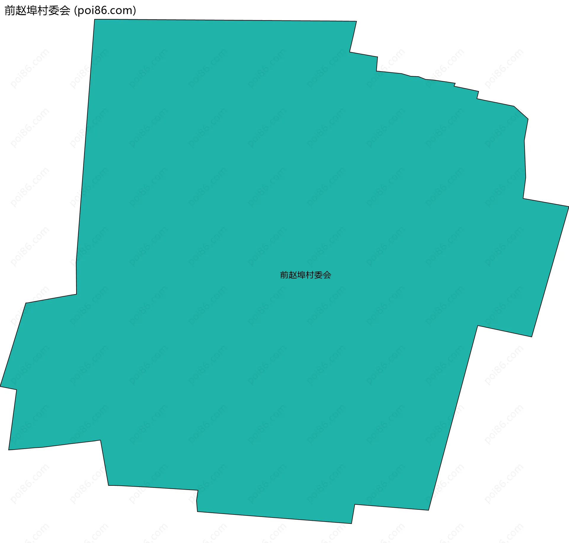 前赵埠村委会边界地图