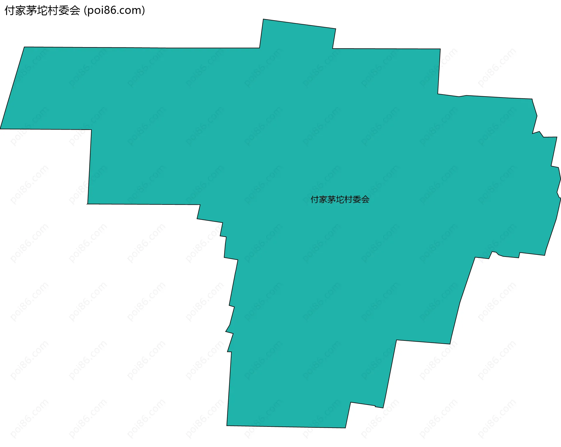付家茅坨村委会边界地图