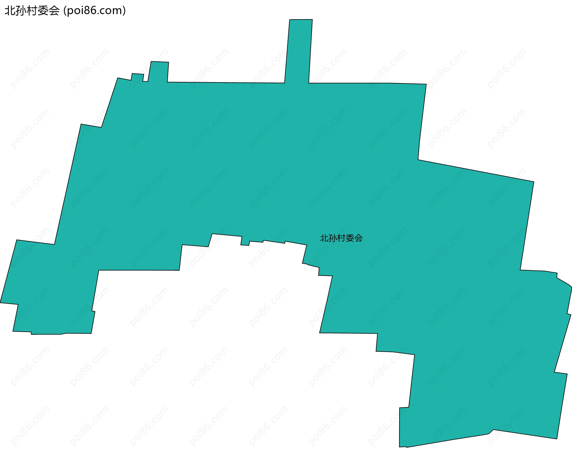 北孙村委会边界地图
