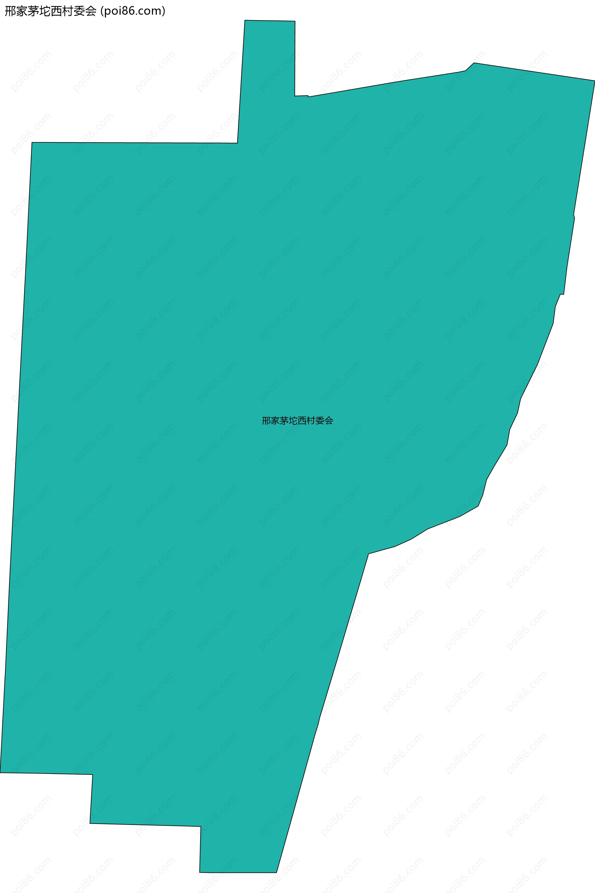 邢家茅坨西村委会边界地图