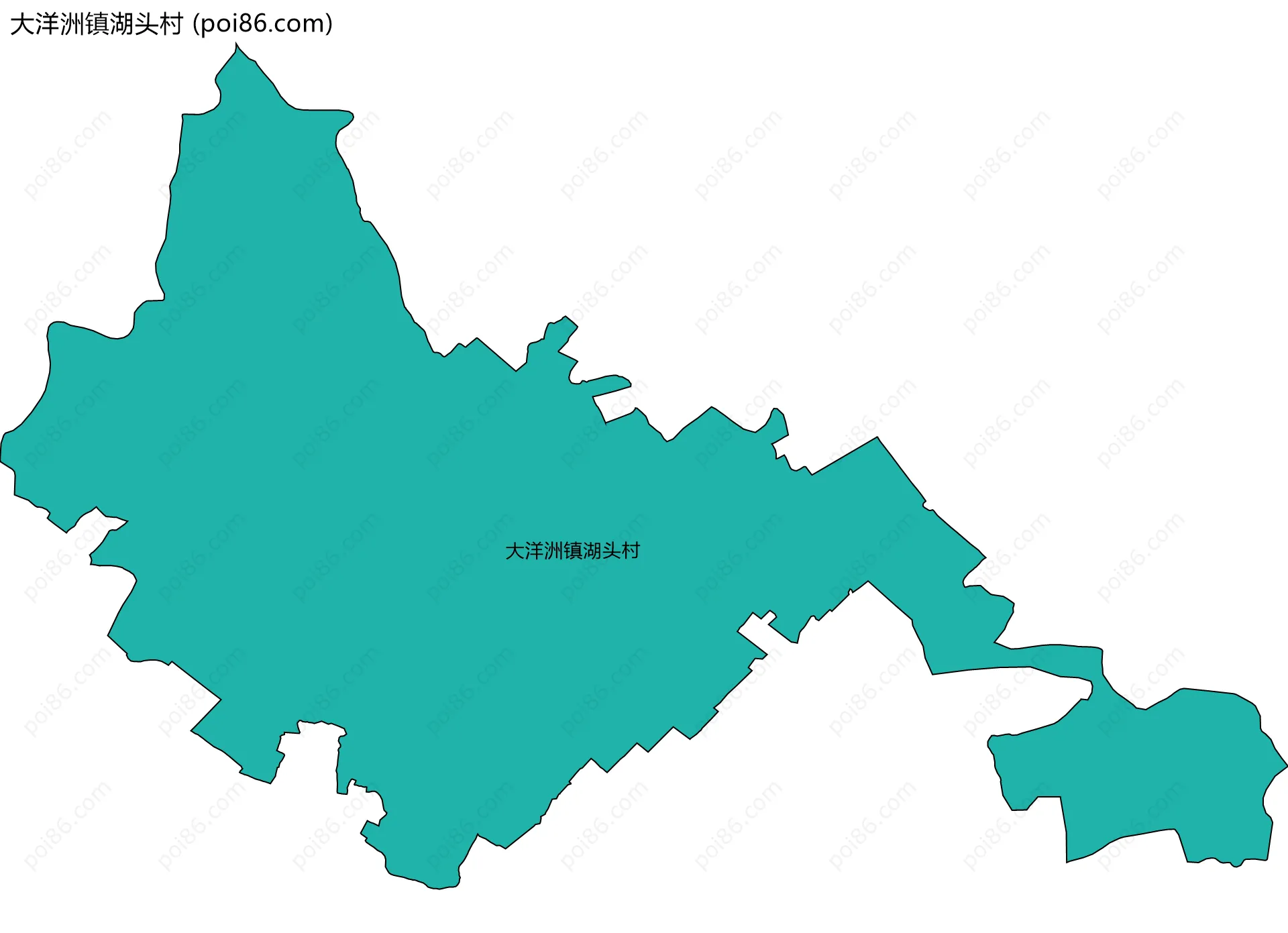 大洋洲镇湖头村边界地图