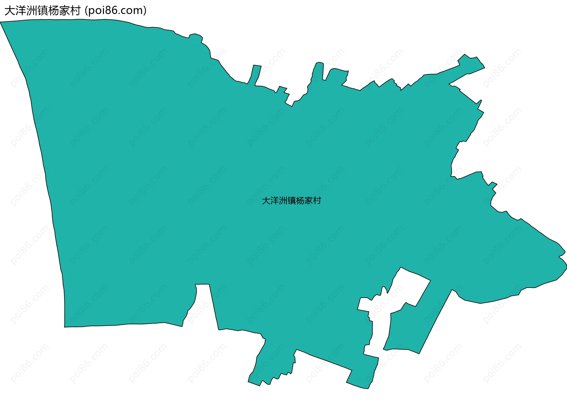 大洋洲镇杨家村边界地图