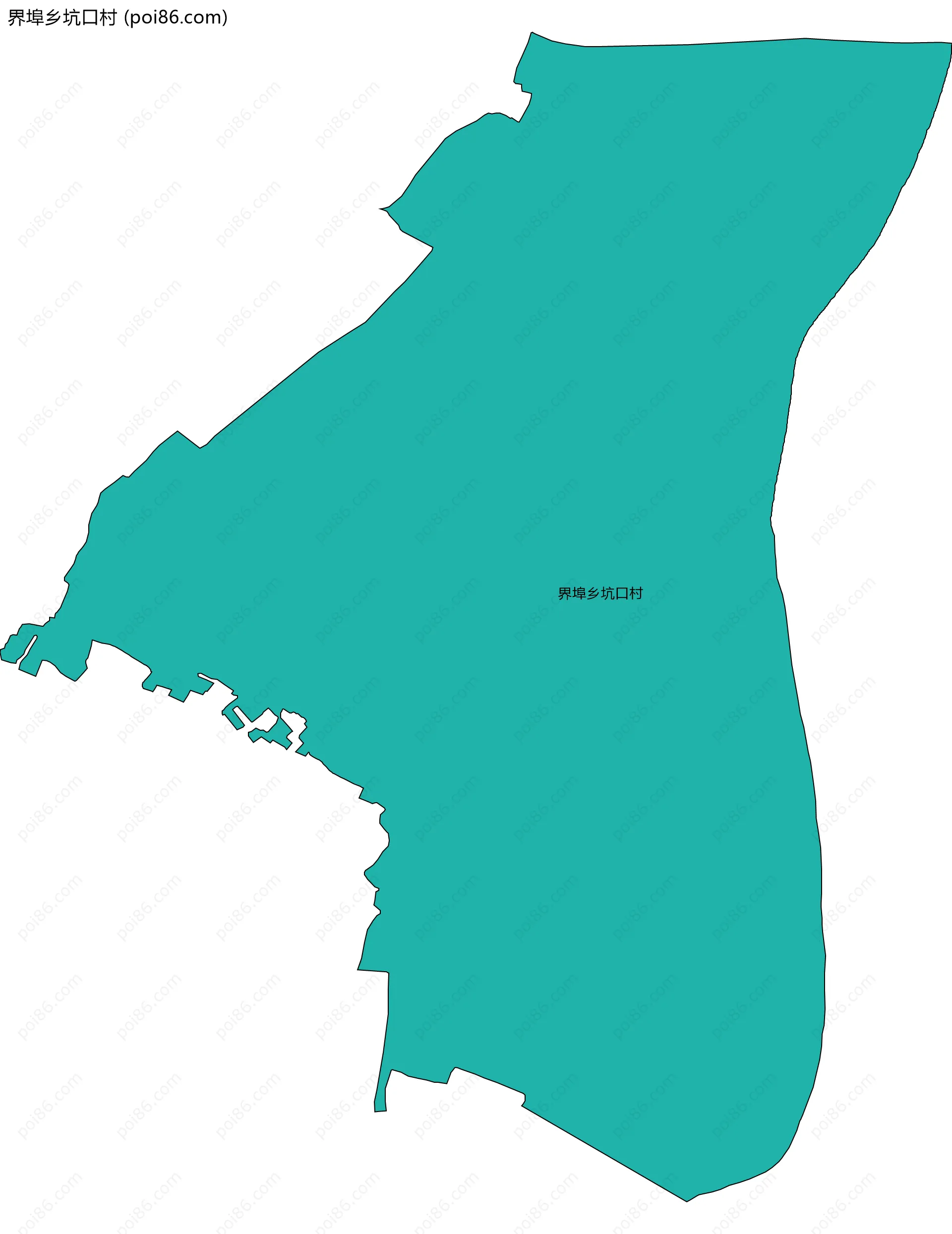 界埠乡坑口村边界地图