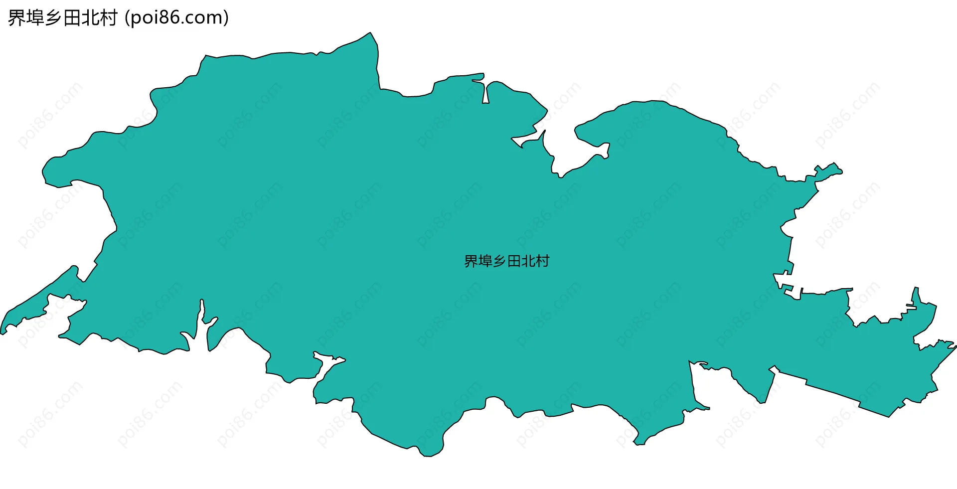 界埠乡田北村边界地图
