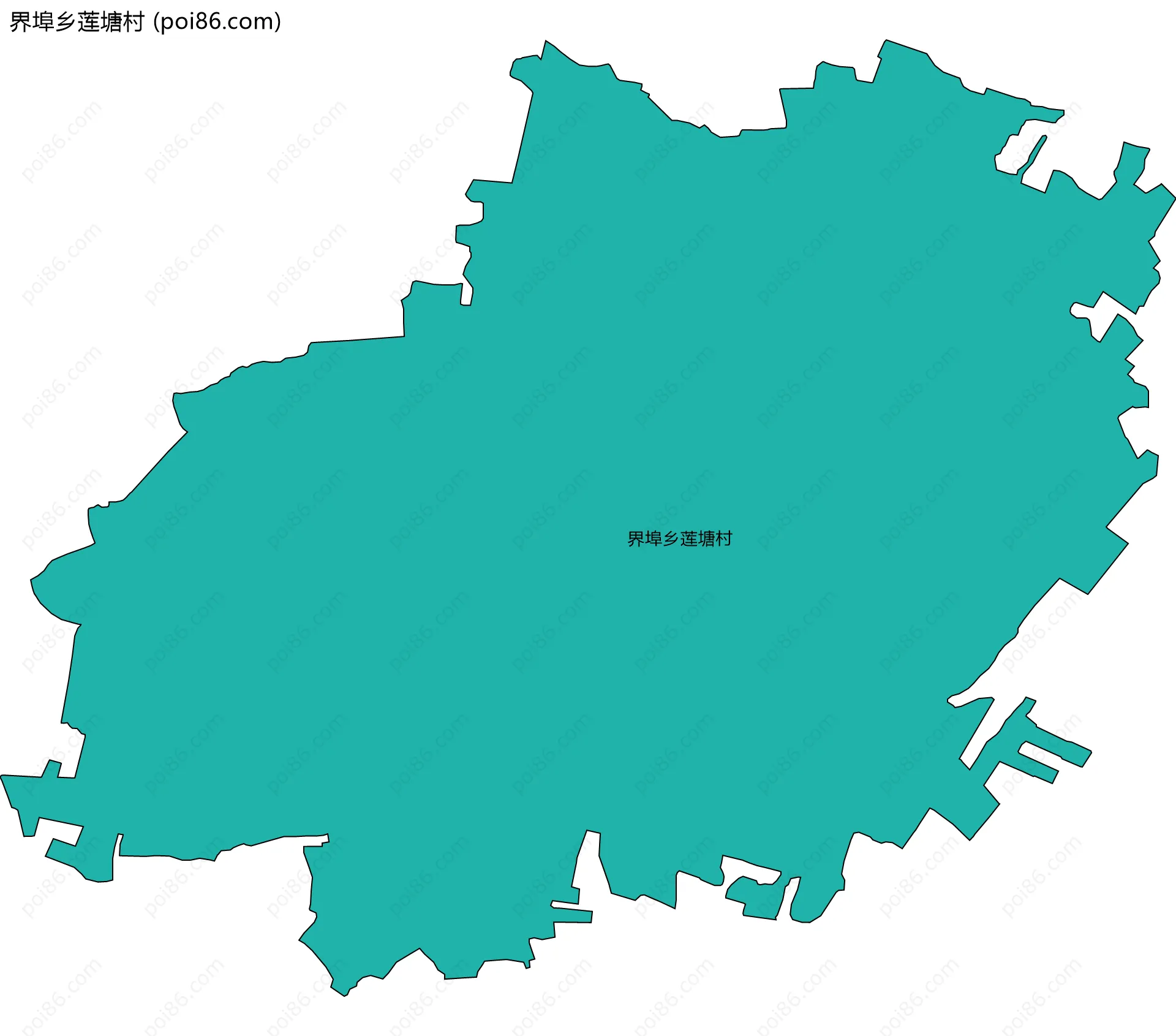 界埠乡莲塘村边界地图