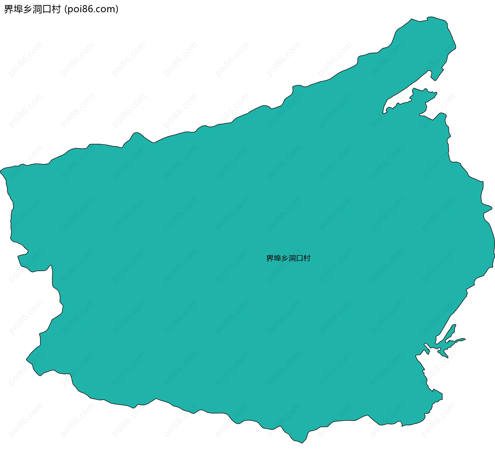 界埠乡洞口村边界地图