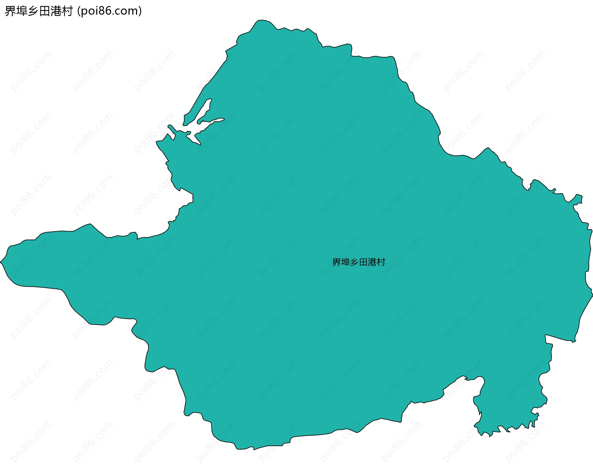 界埠乡田港村边界地图