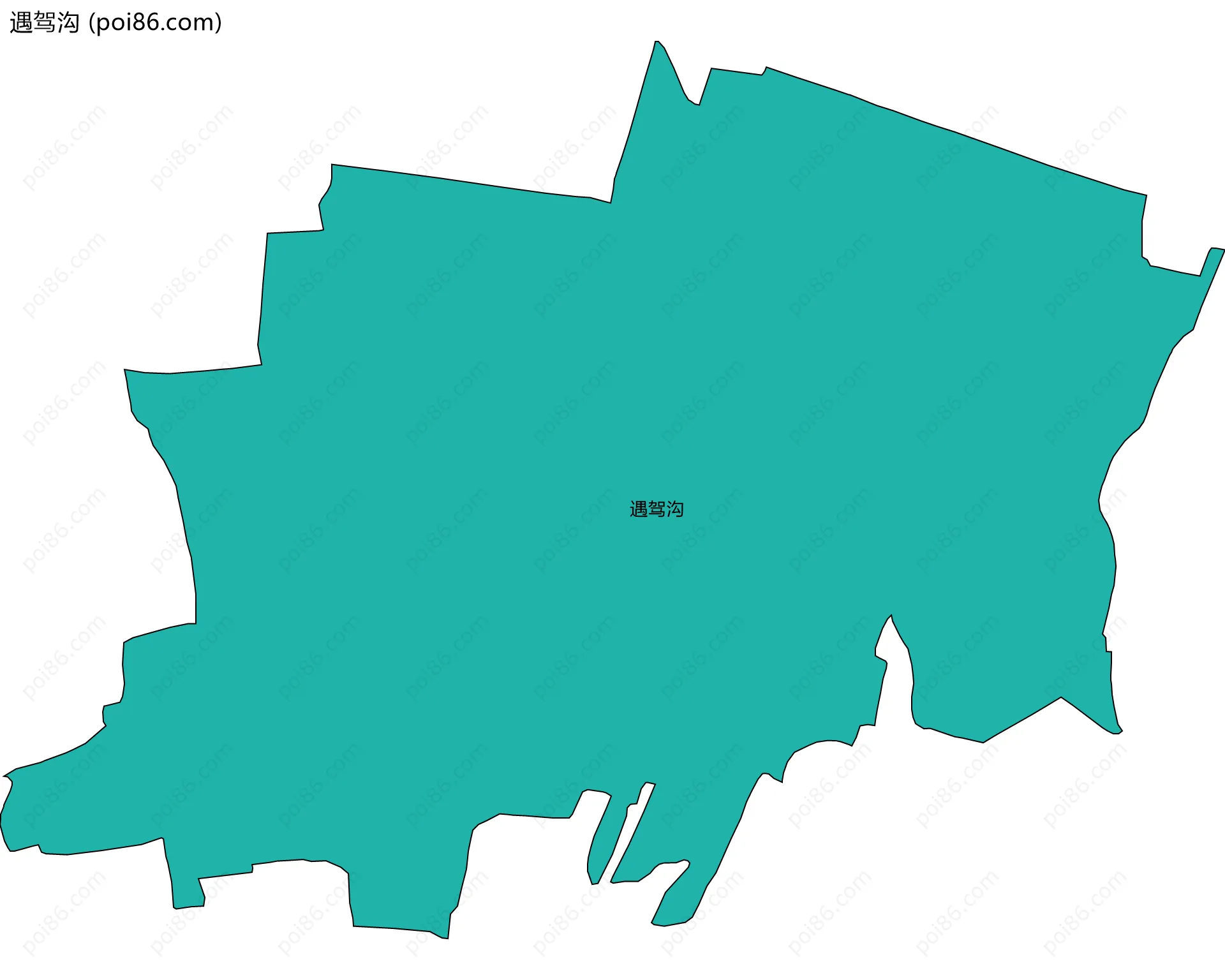 遇驾沟边界地图