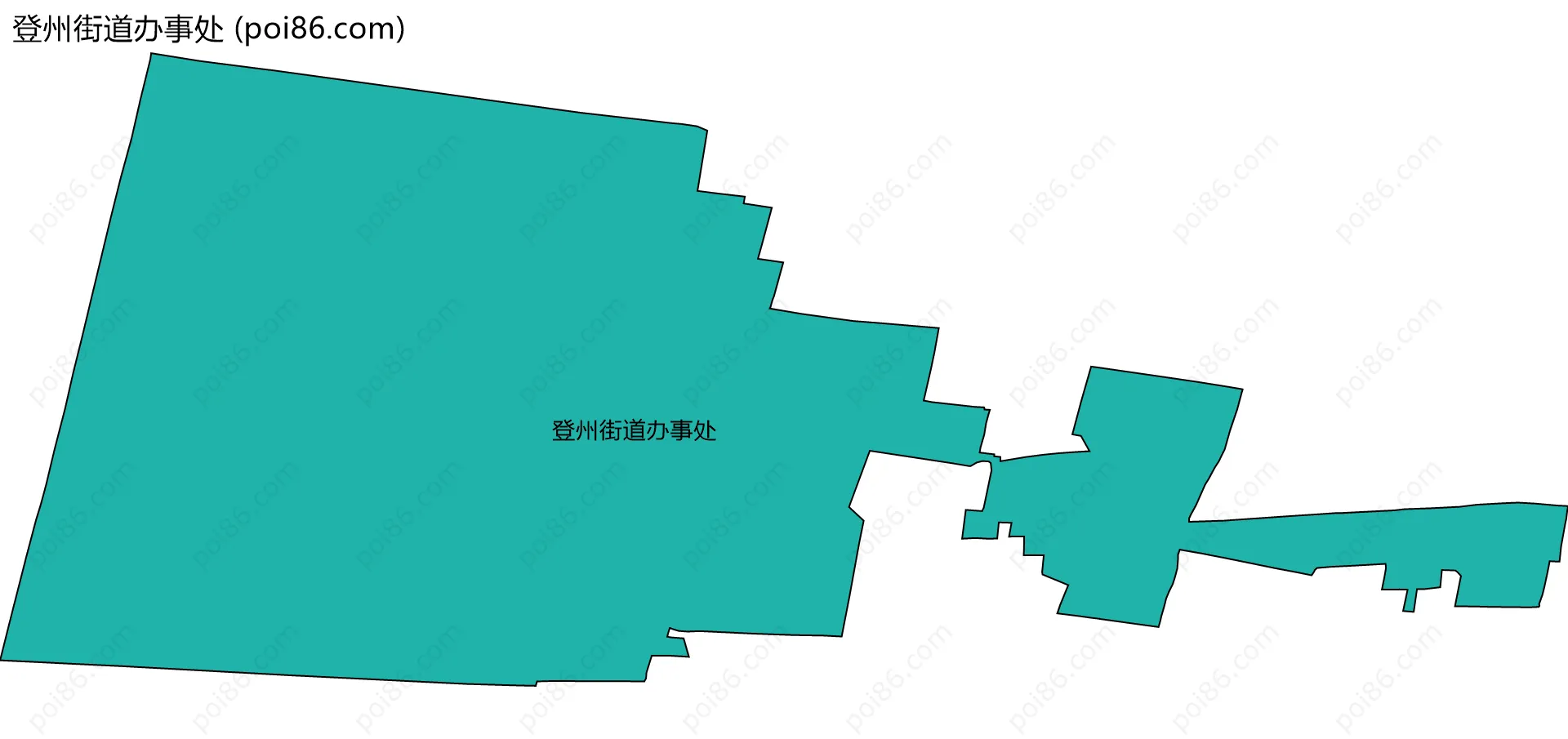 登州街道办事处边界地图
