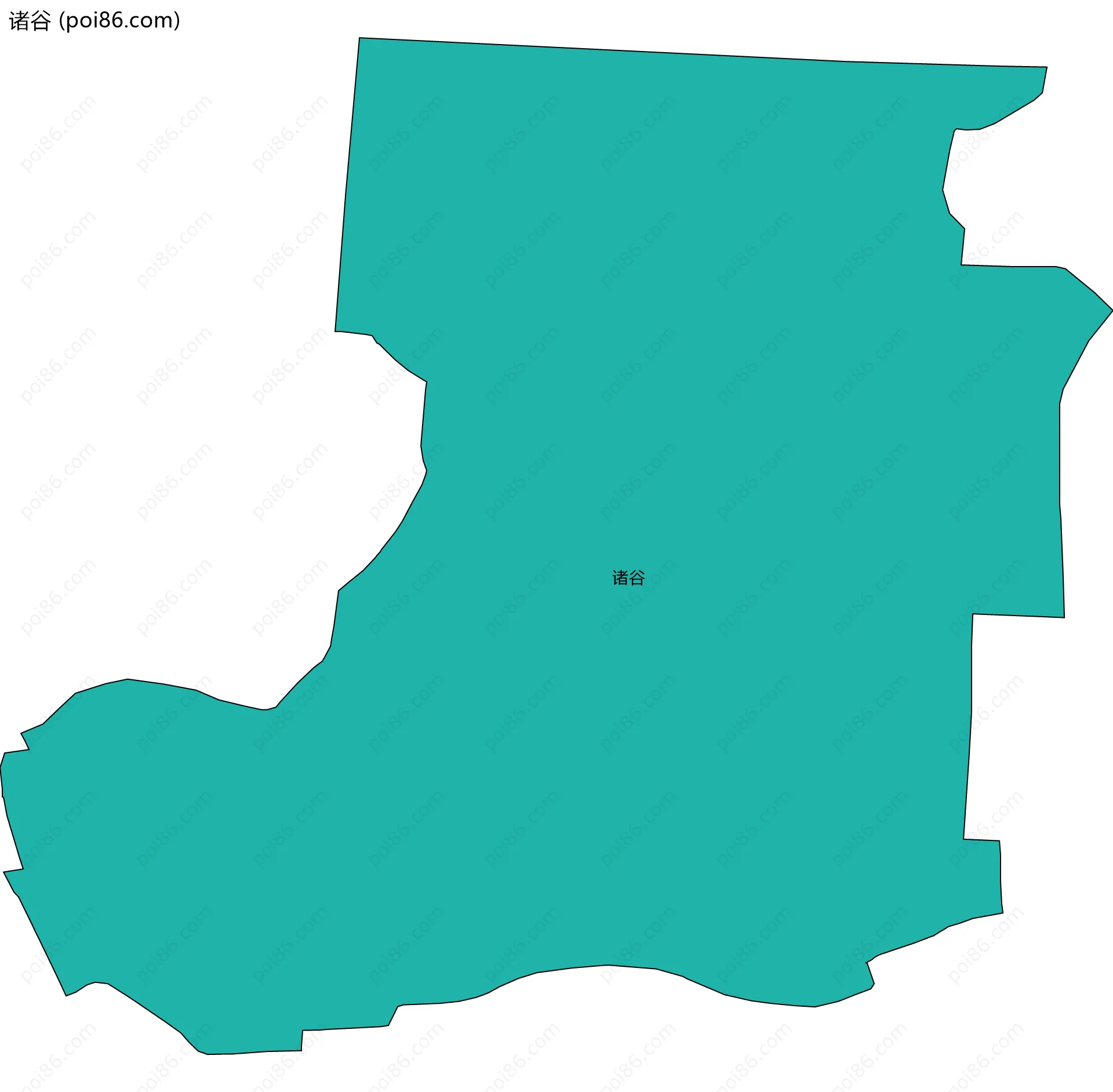 诸谷边界地图