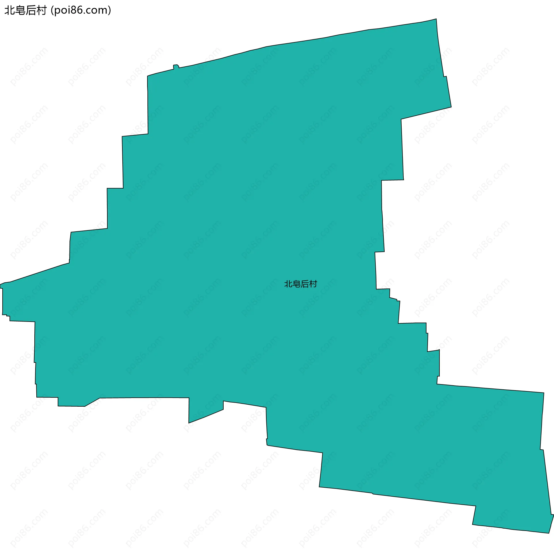 北皂后村边界地图