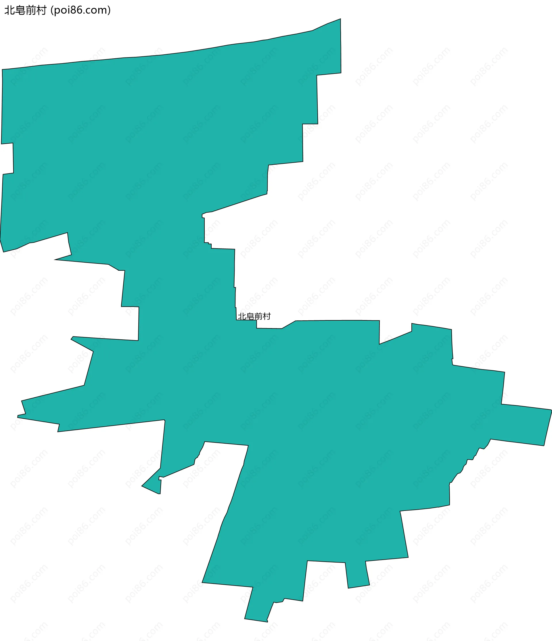 北皂前村边界地图