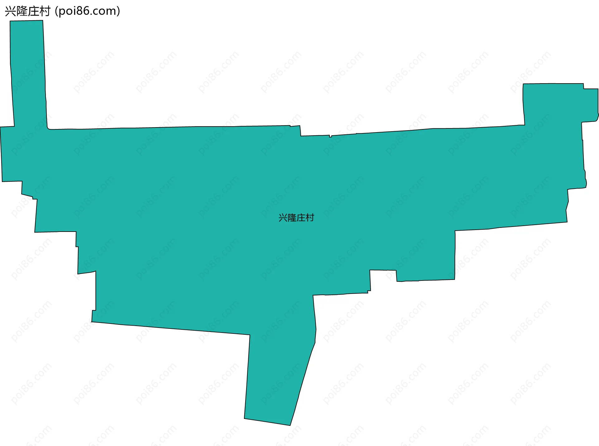 兴隆庄村边界地图