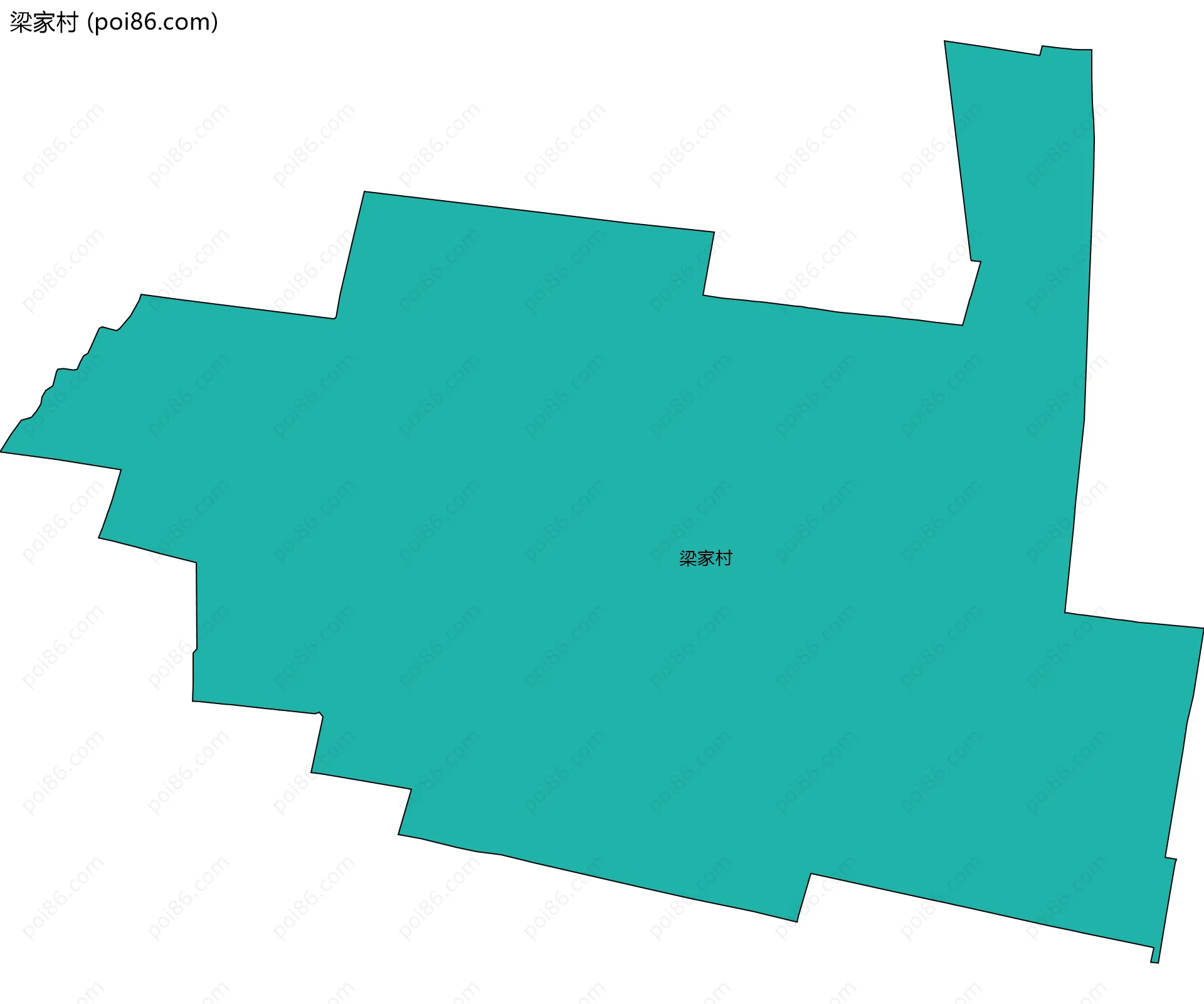 梁家村边界地图