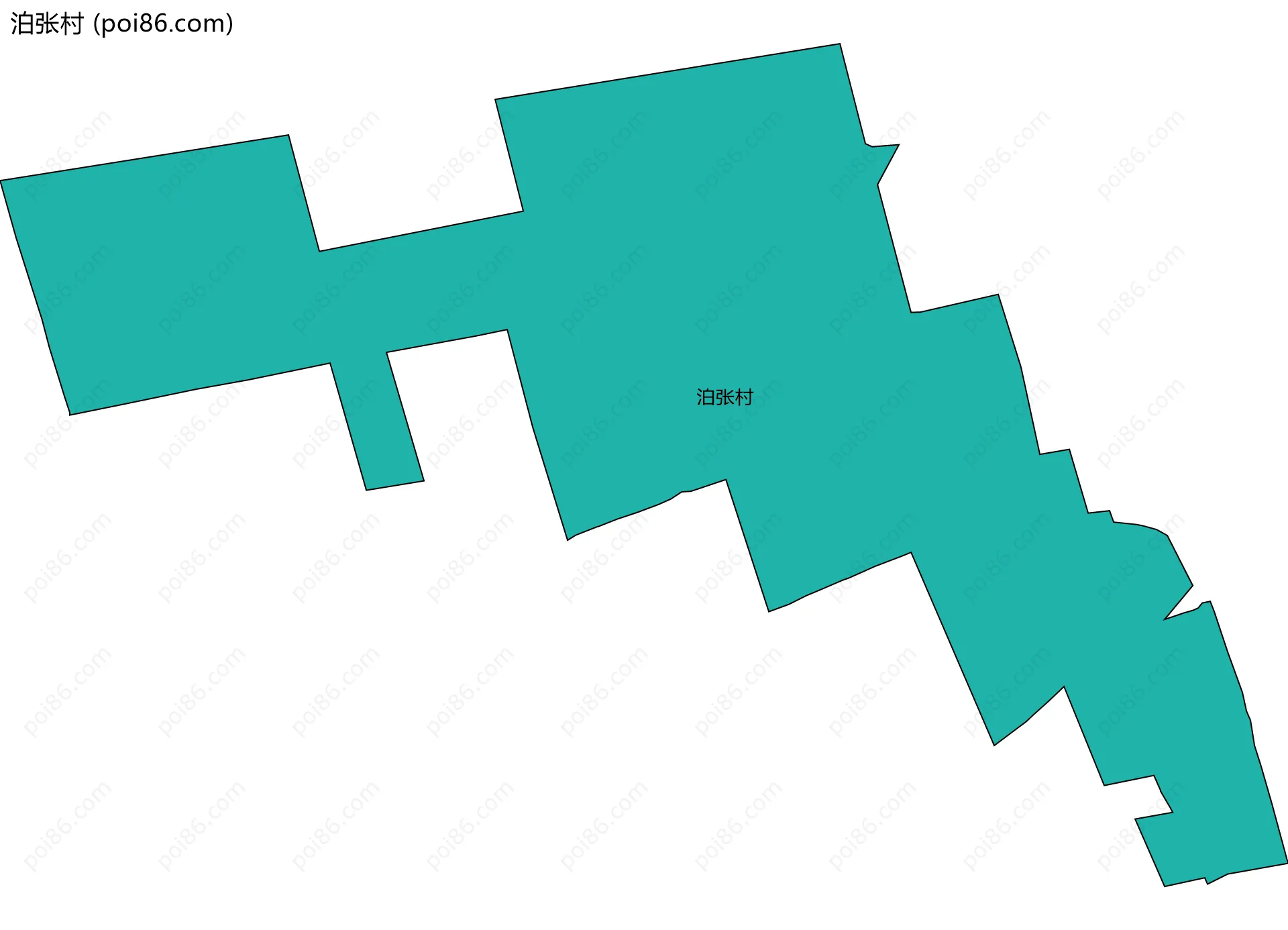 泊张村边界地图