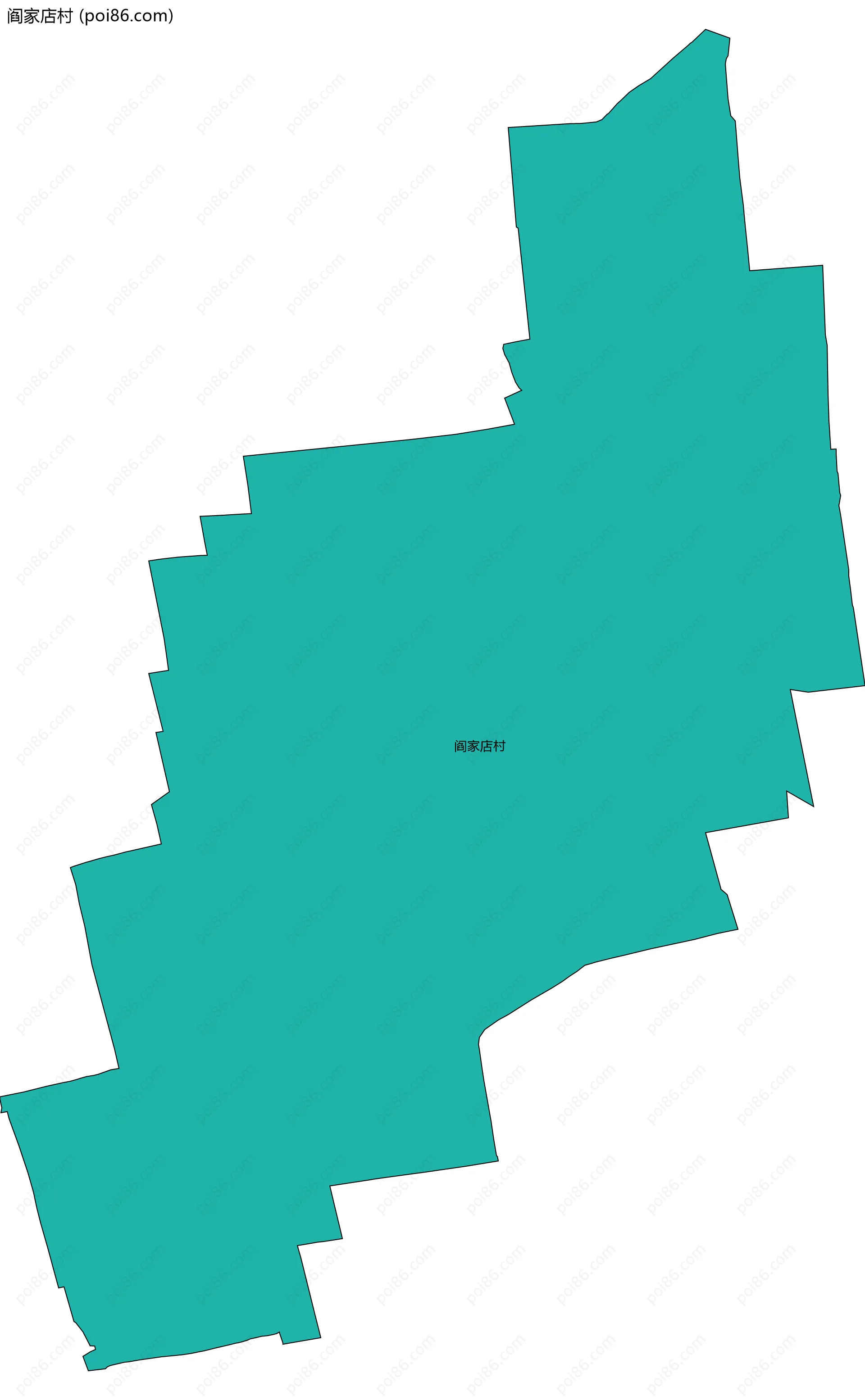 阎家店村边界地图