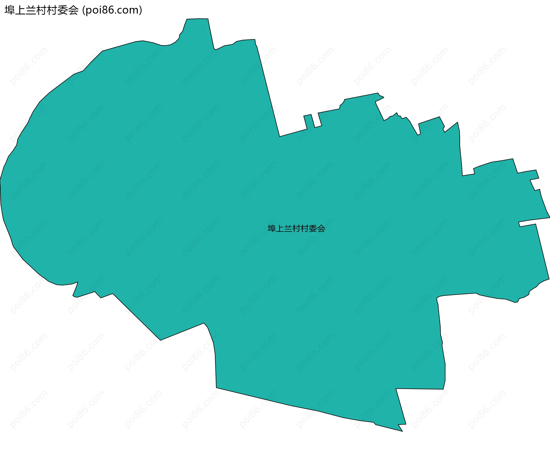 埠上兰村村委会边界地图