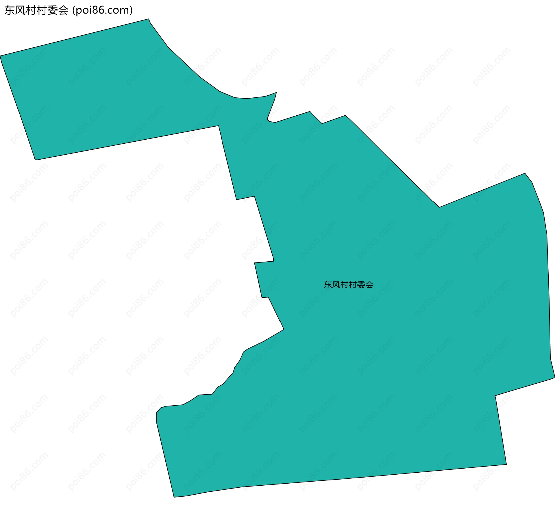 东风村村委会边界地图