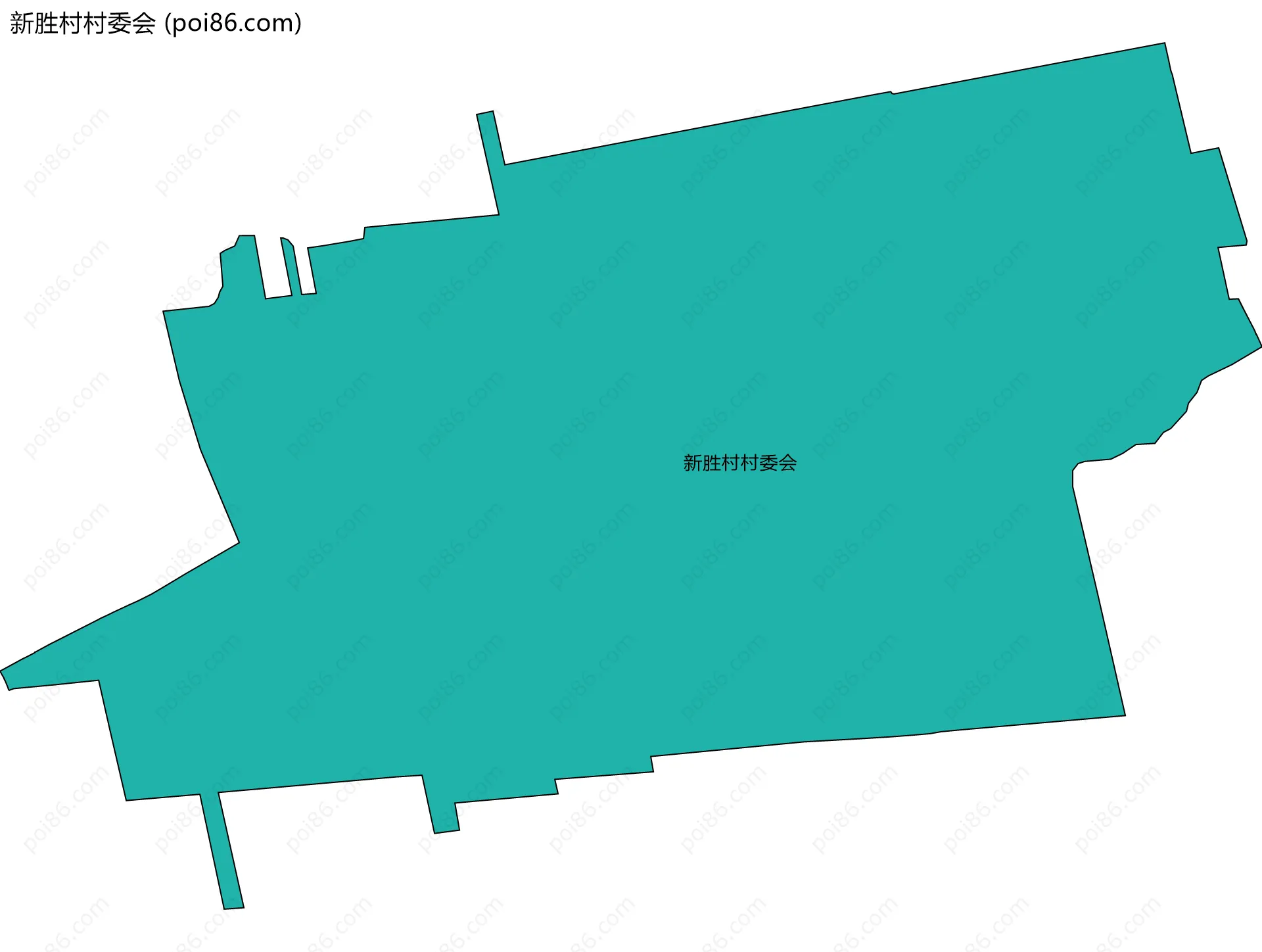 新胜村村委会边界地图