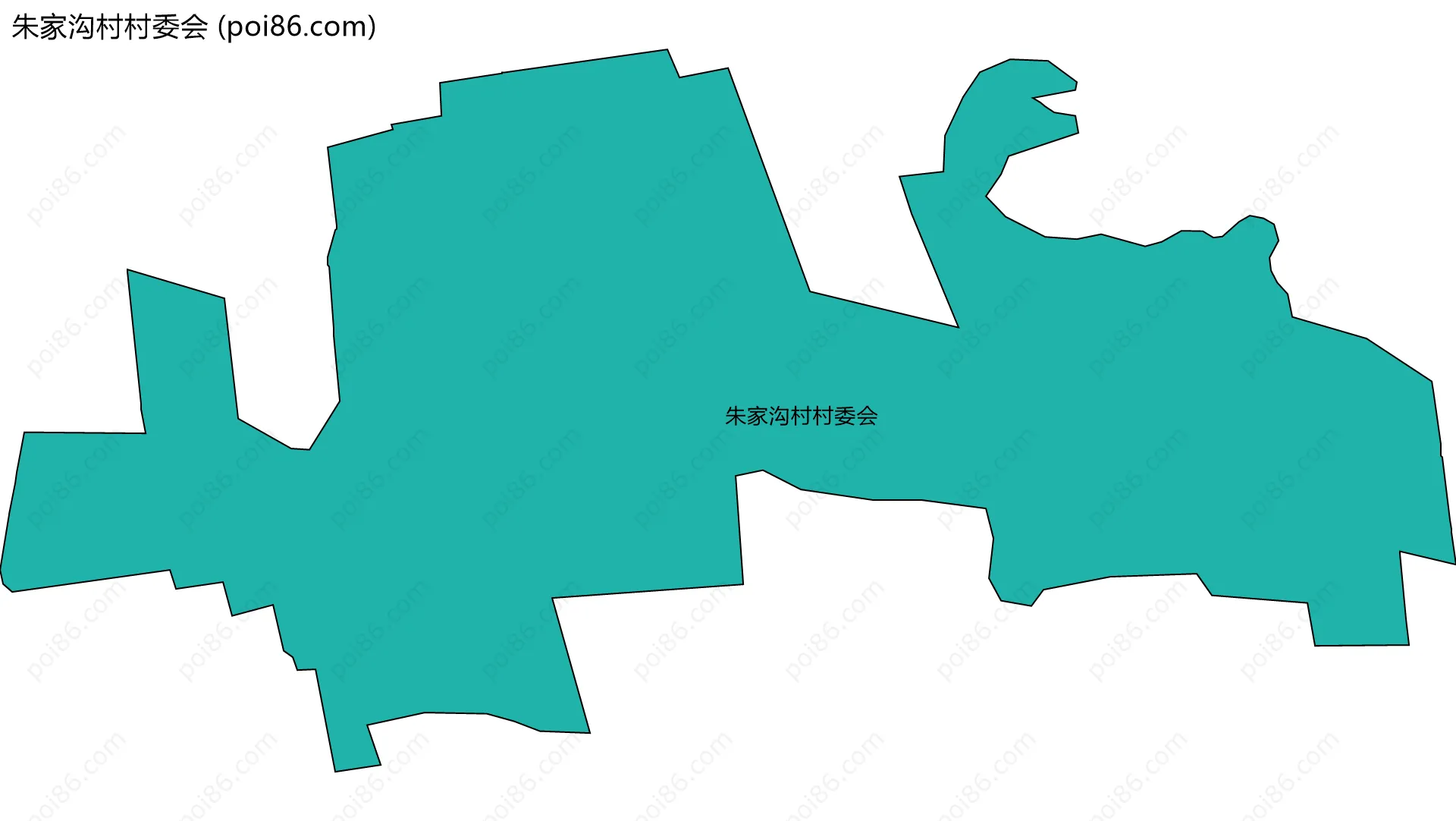 朱家沟村村委会边界地图