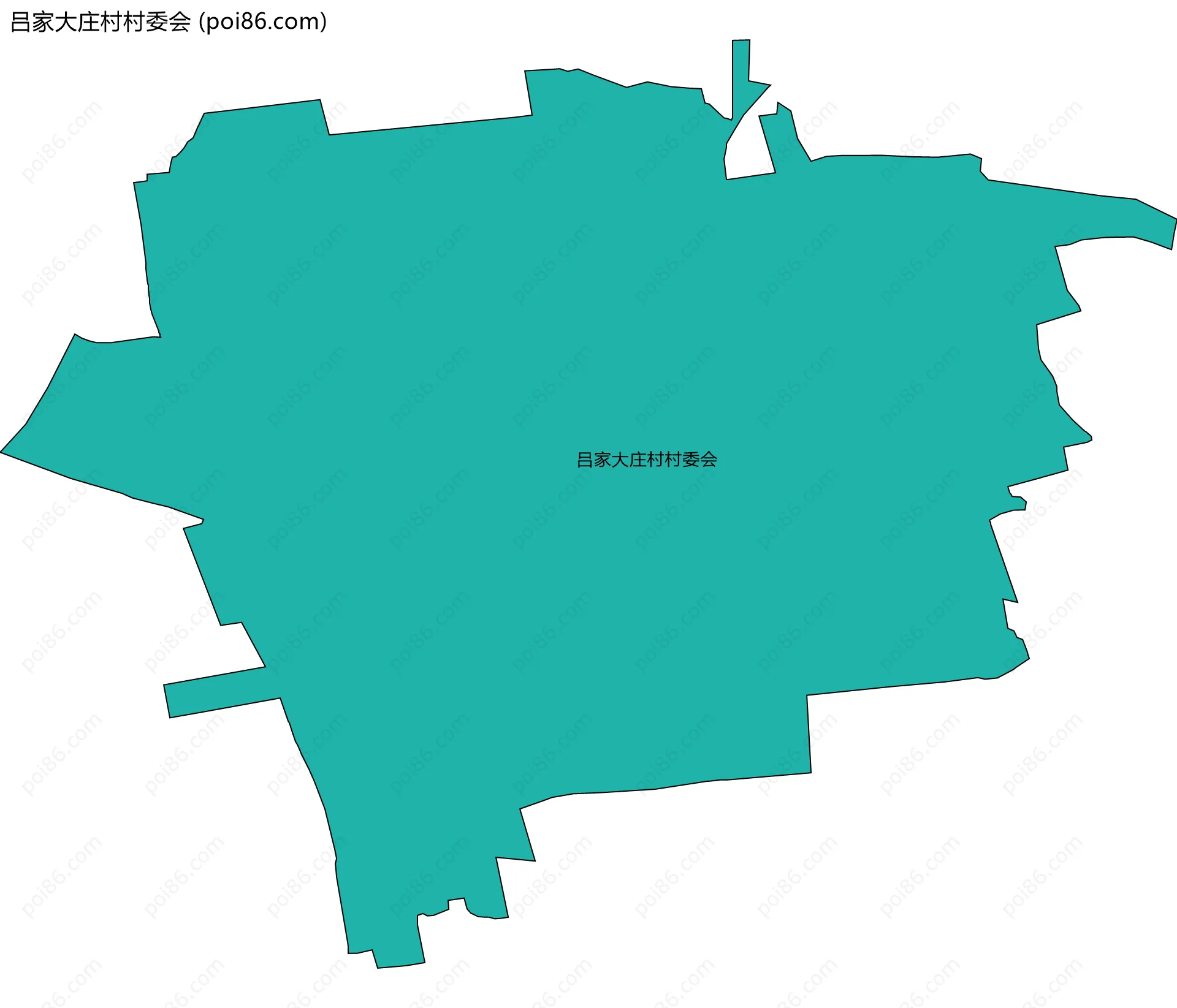 吕家大庄村村委会边界地图