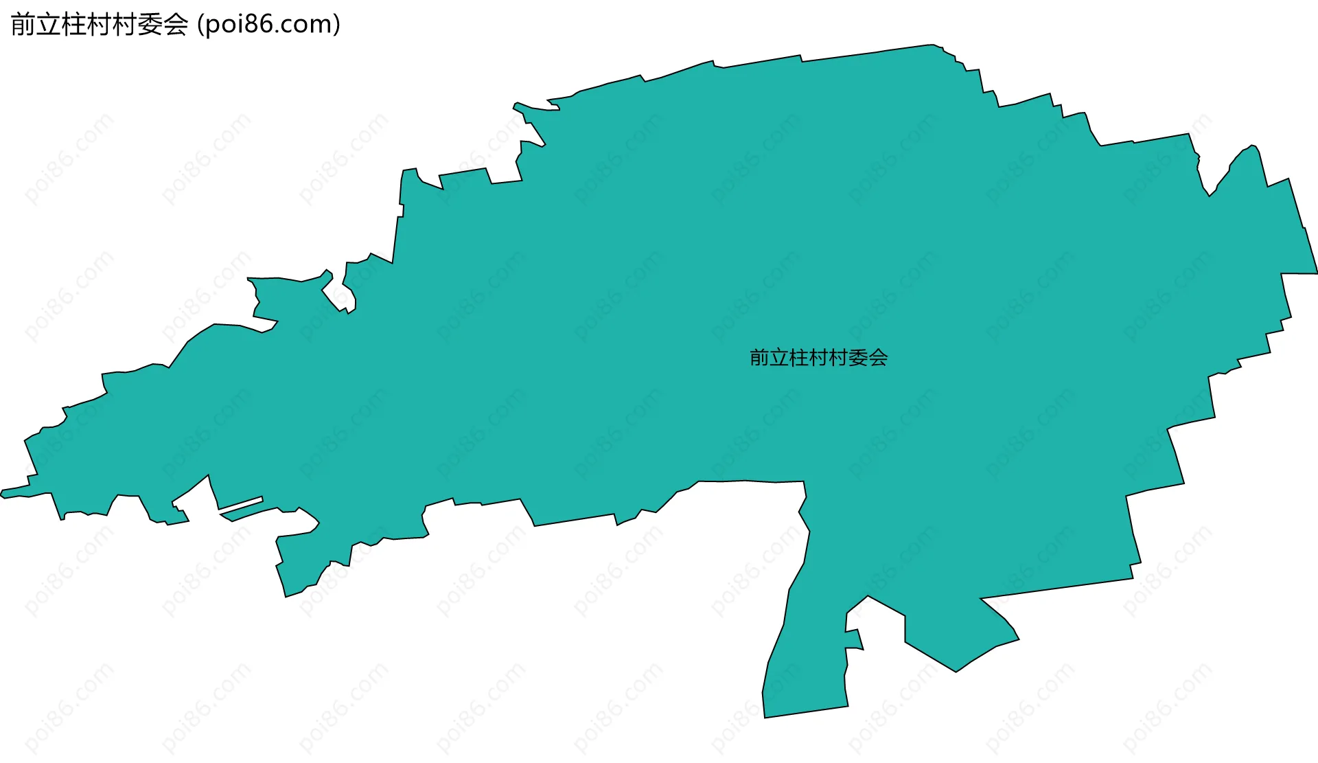 前立柱村村委会边界地图