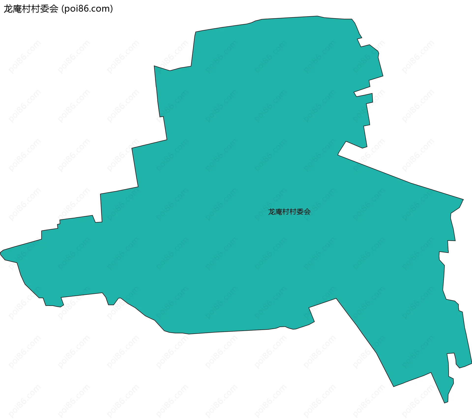 龙庵村村委会边界地图