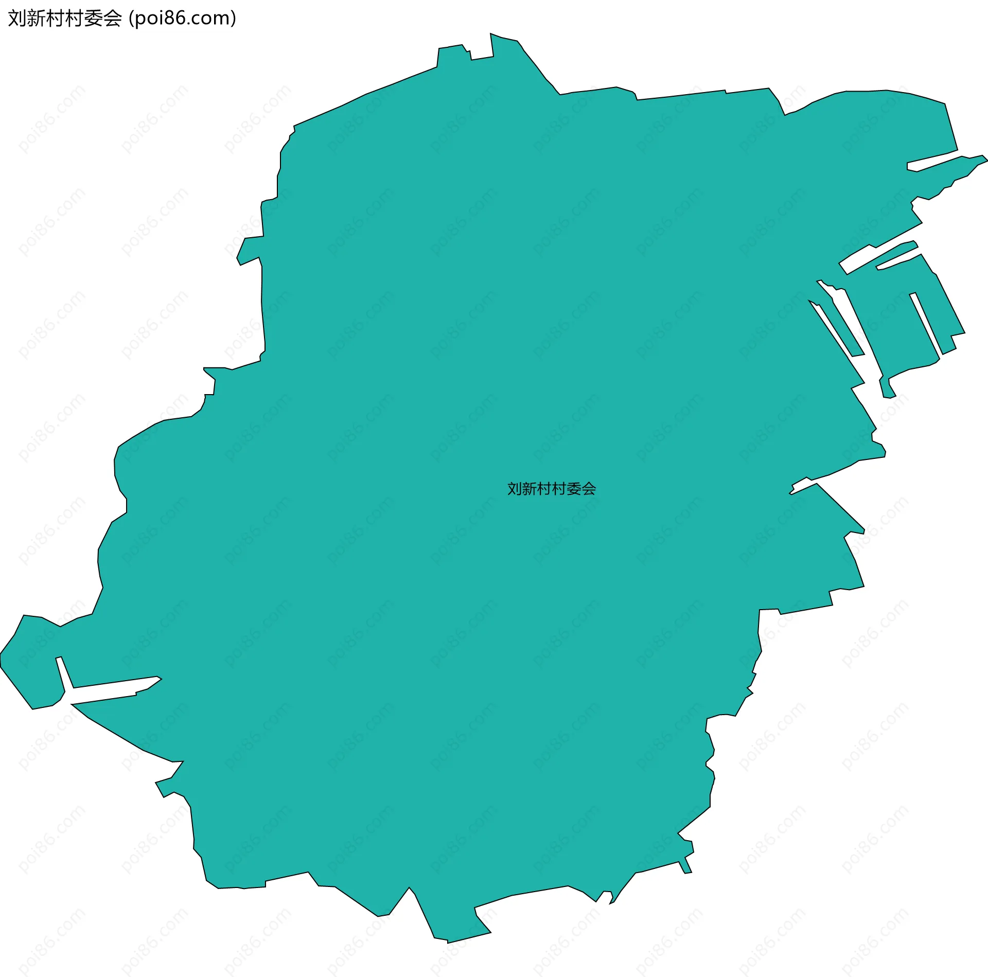 刘新村村委会边界地图