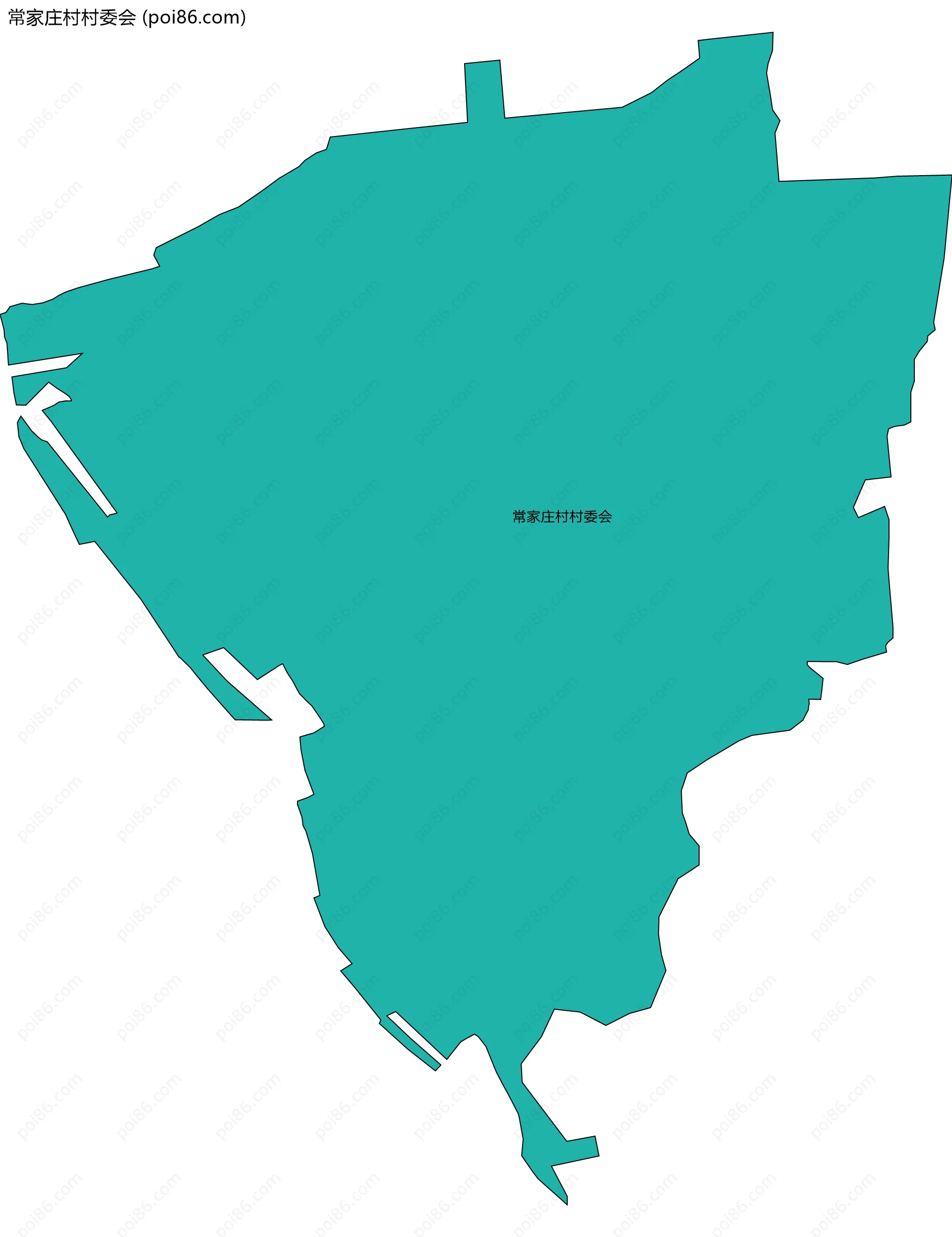 常家庄村村委会边界地图