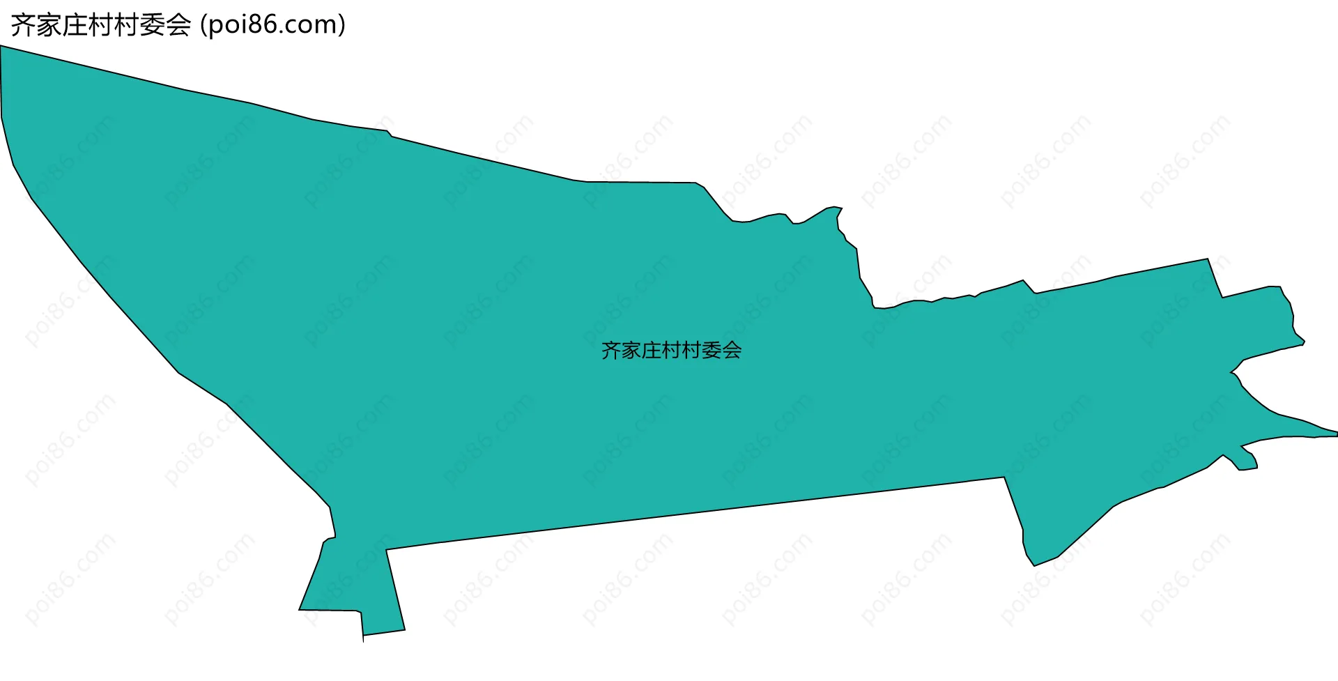 齐家庄村村委会边界地图