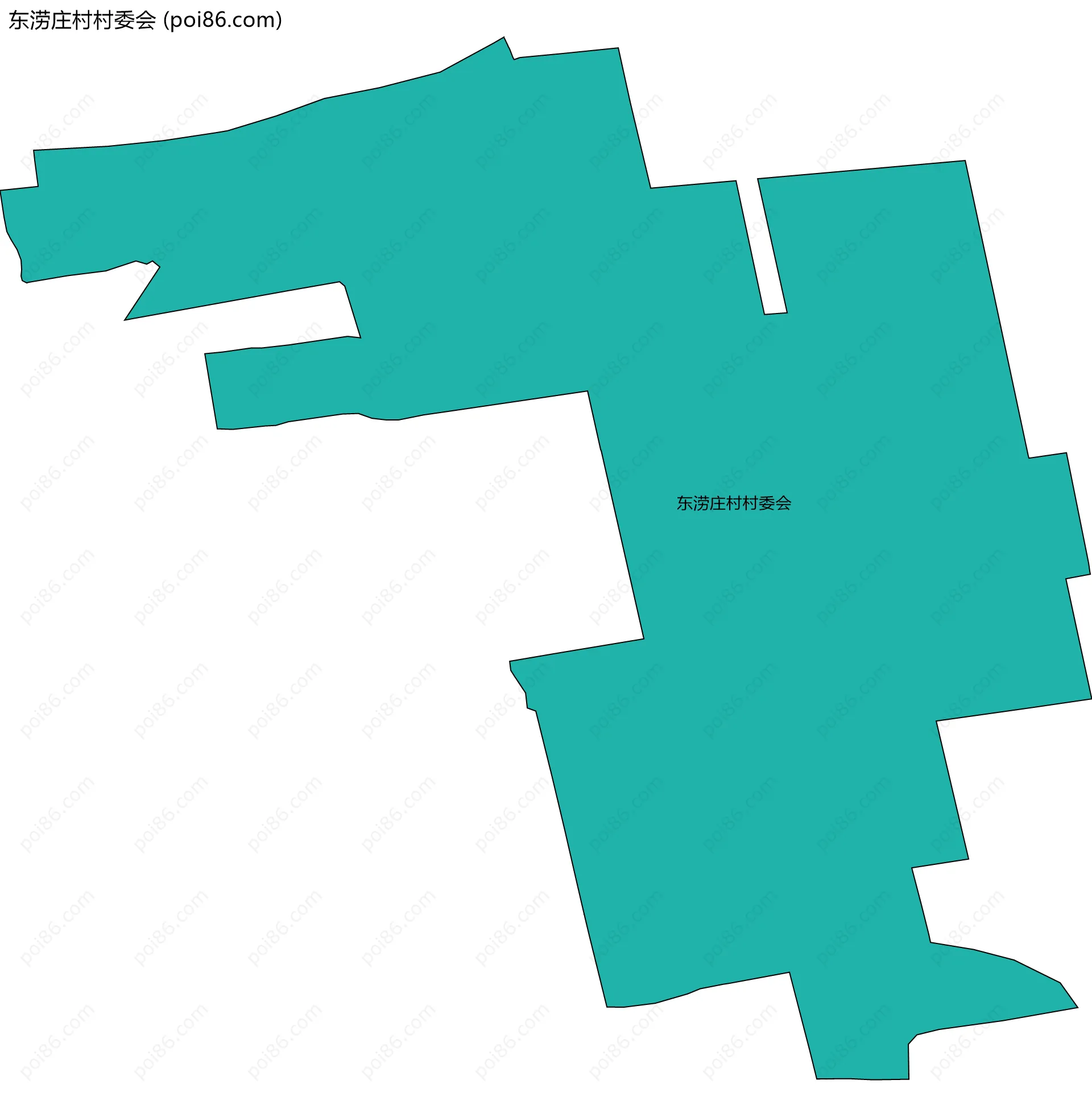 东涝庄村村委会边界地图