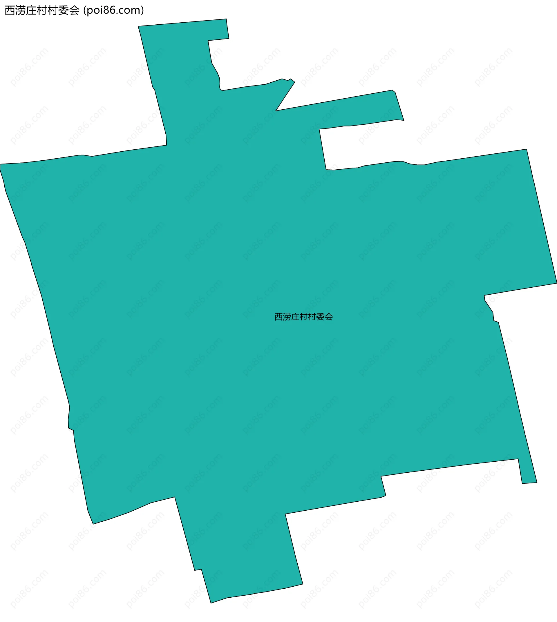 西涝庄村村委会边界地图