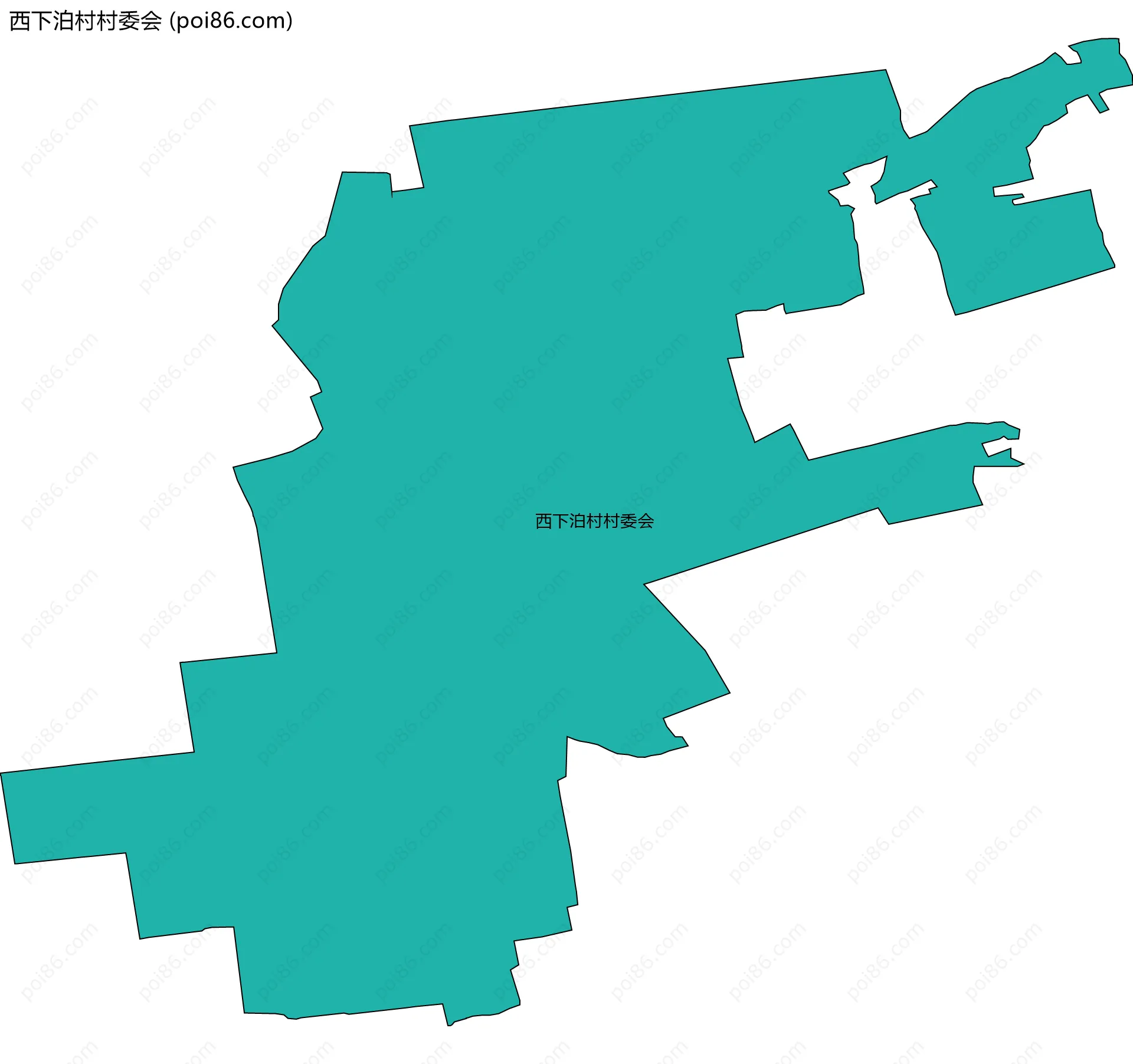 西下泊村村委会边界地图